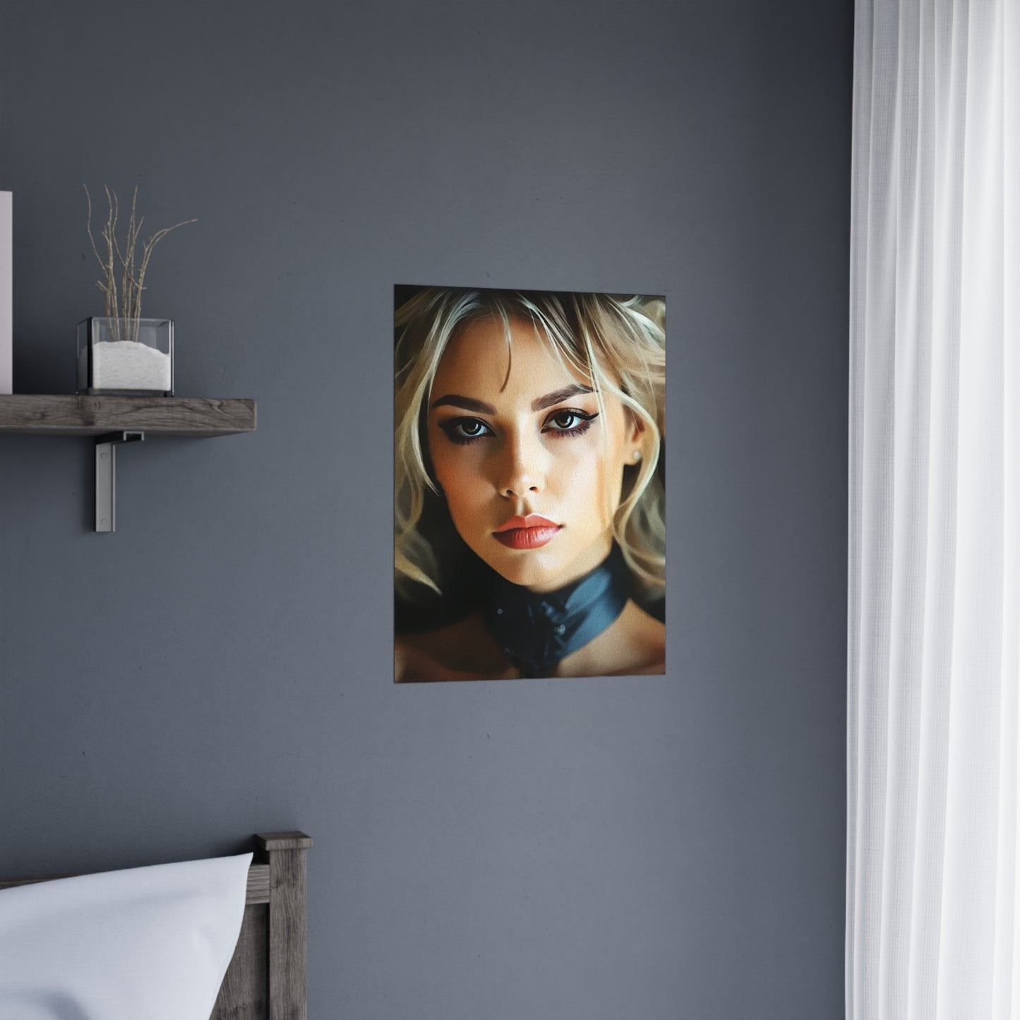 'Golden Whispers' – Flowing Hair Elegance for Inspired Spaces - Chic Matte Posters, Trendy Wall Art, Elegant Decor, Modern Home Design, Art for Living Room, Fashion-Inspired Artwork