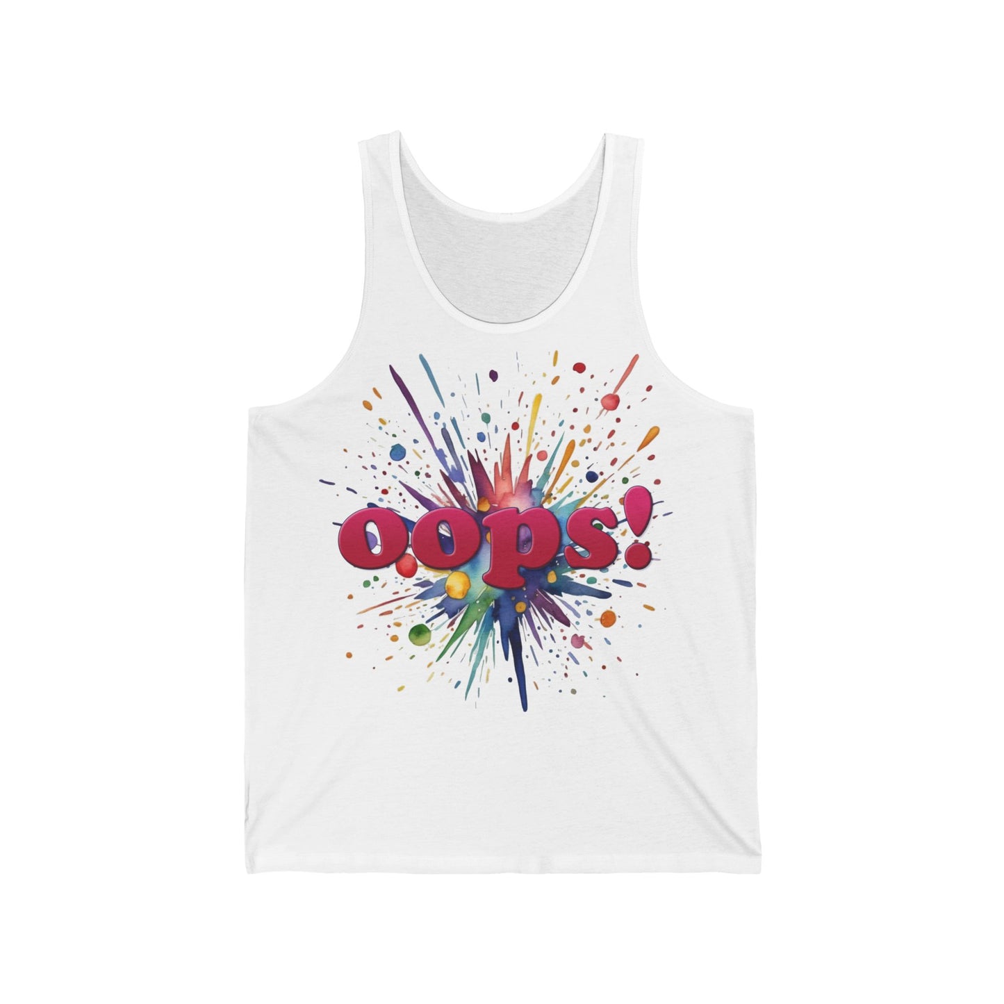 Unisex Jersey Tank - Oops! Bursting with Fun Tank Tops