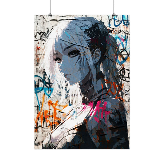 Urban Graffiti Art Poster - " Atractive Woman" Edgy Aesthetic Wall Decor for Modern Spaces (Pop Art)