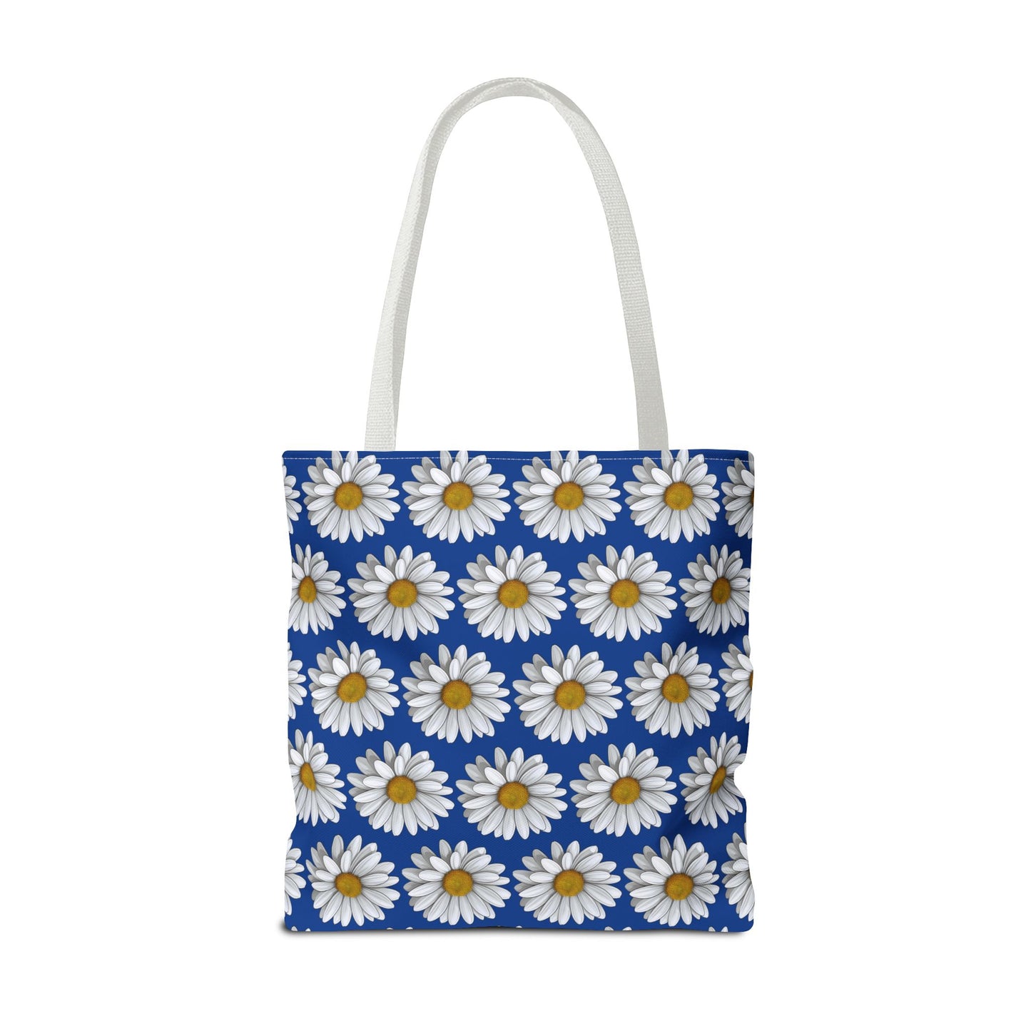 Daisy Tote Bag - White Floral Pattern Summer Fashion Accessory