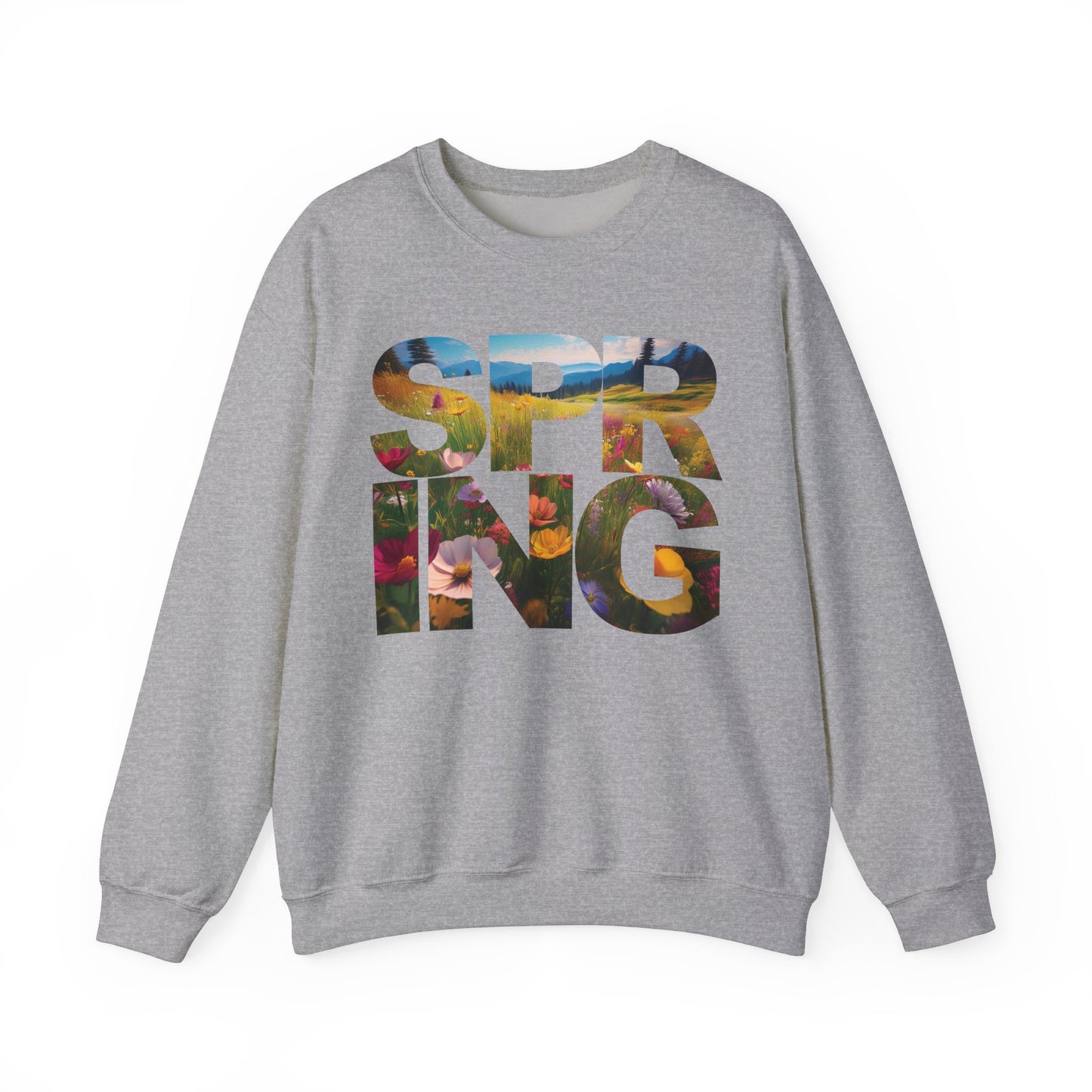 Spring Meadow Flower Design - Crewneck Sweatshirt