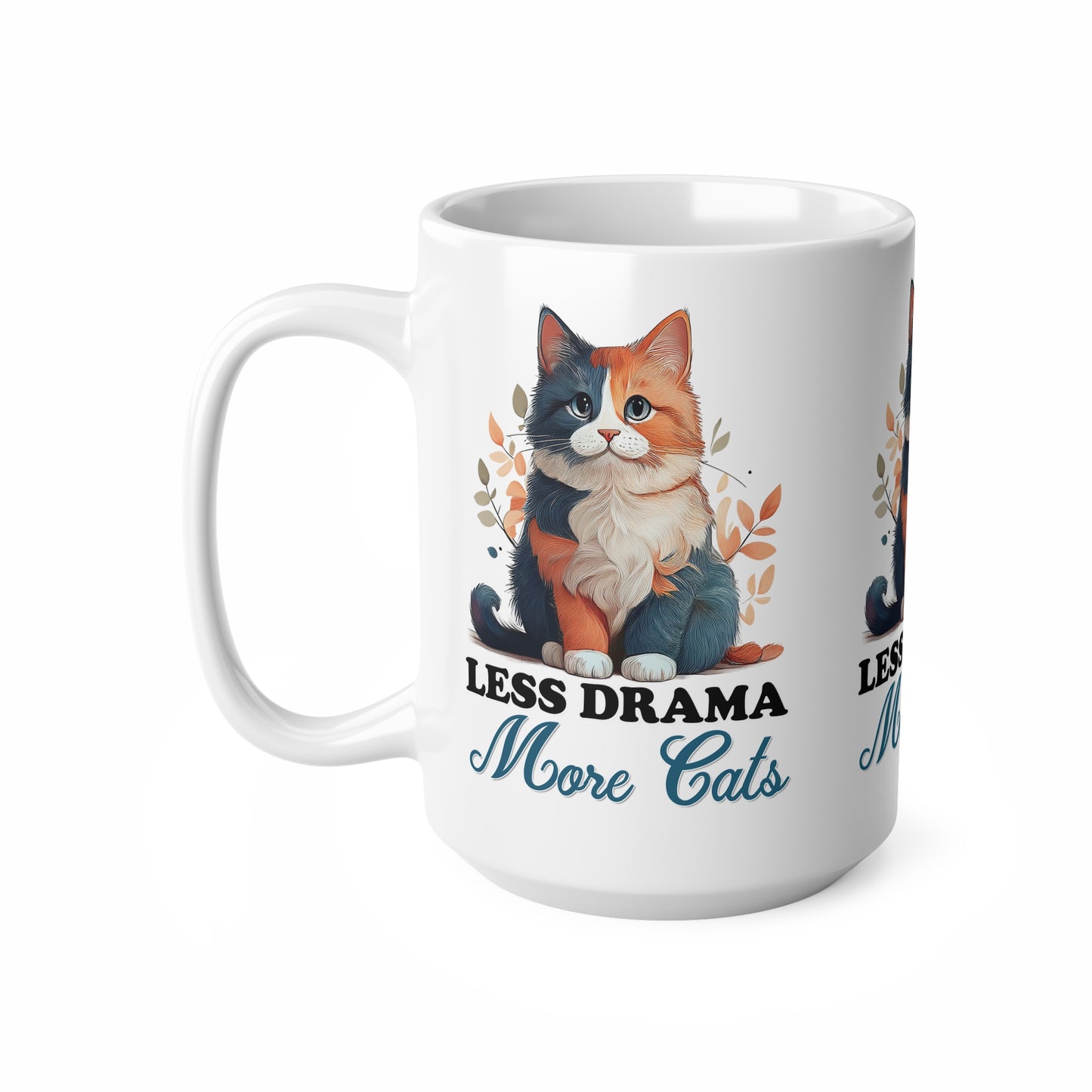 Less Drama, More Cats – Purrfect Peace in Style 🐾✨ - Fun Cat-Themed Coffee Mug, Less Drama More Cats - Perfect for Cat Lovers, Gift for Pet Owners, Animal Lover's Present, Coffee Lovers' Mug