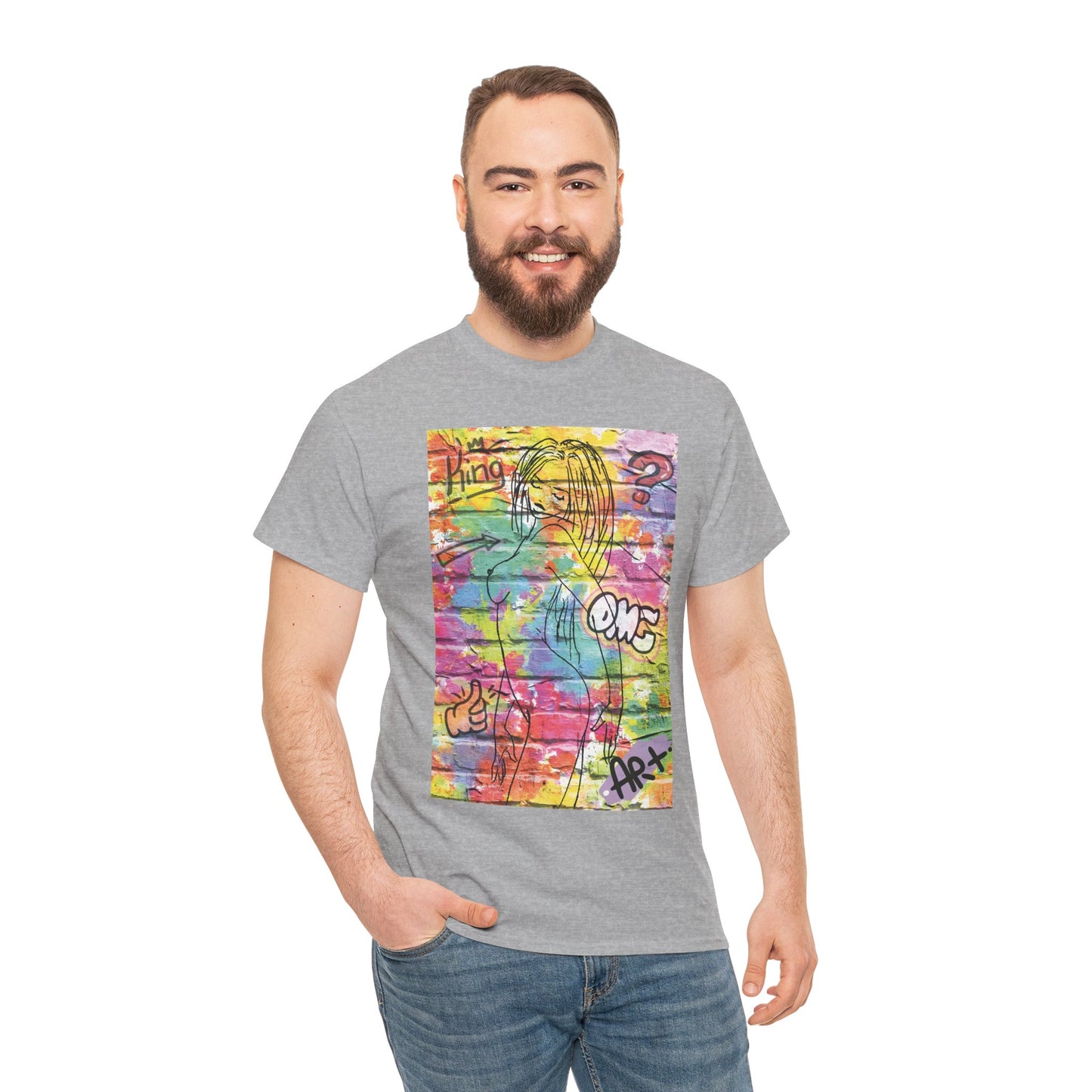 Vibrant Graffiti Muse – Bold Pop Art of Color, Confidence, and Free-Spirited Urban Expression - Colorful Artistic Unisex Tee, Vibrant Cotton T-Shirt for Art Lovers, Unique Casual Wear, Gift for Friends, Summer Fashion