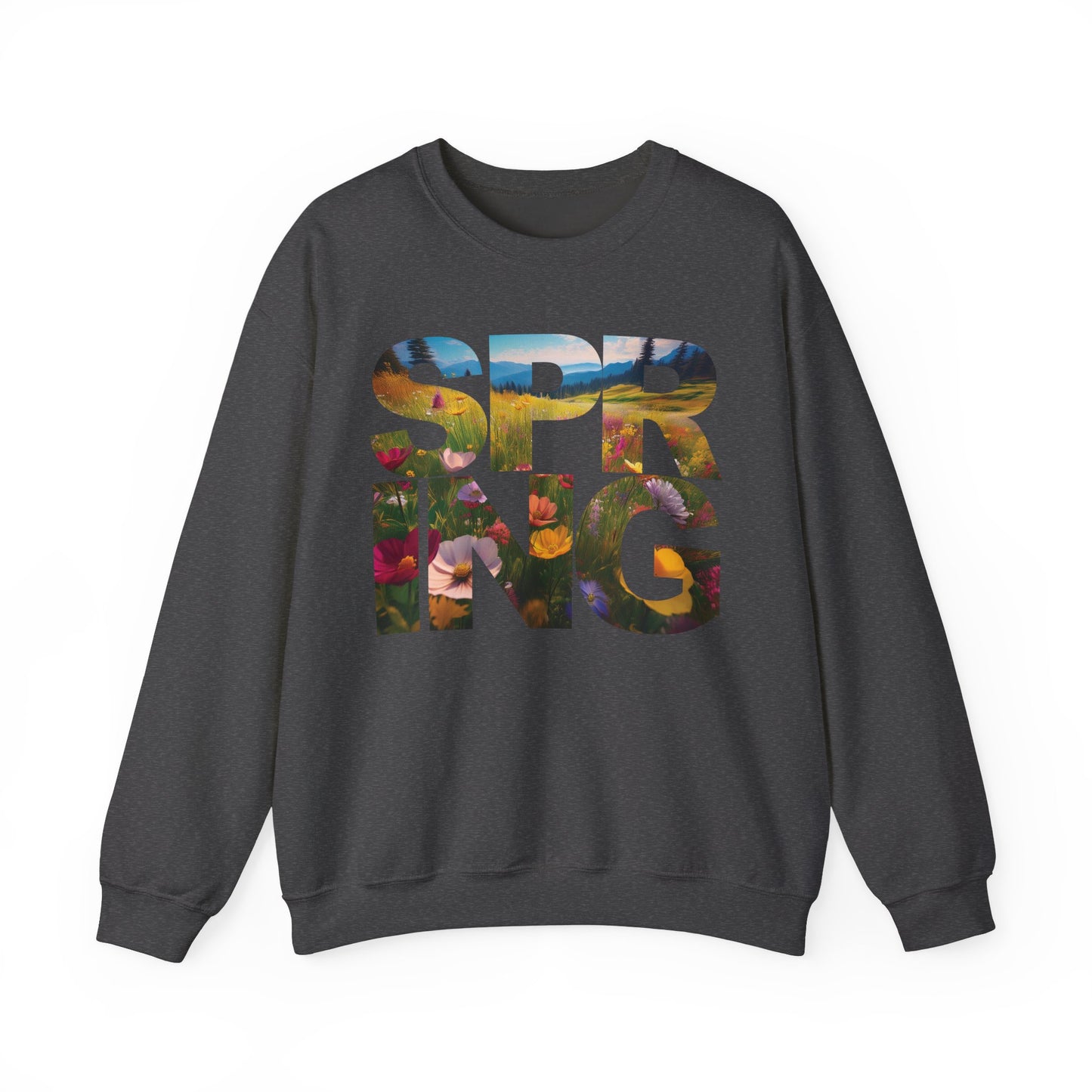 Spring Meadow Flower Design - Crewneck Sweatshirt