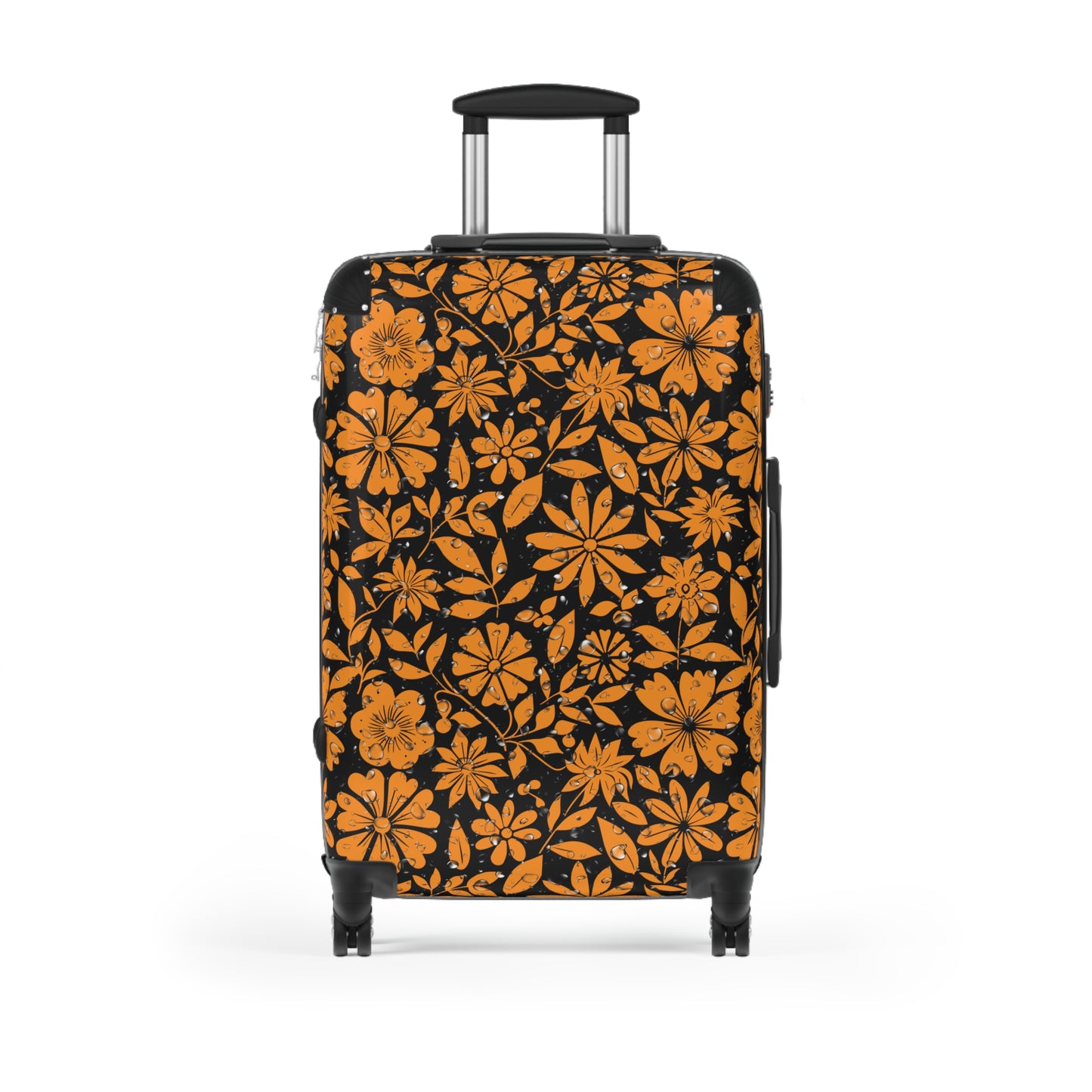 Orange Flower Design Suitcase