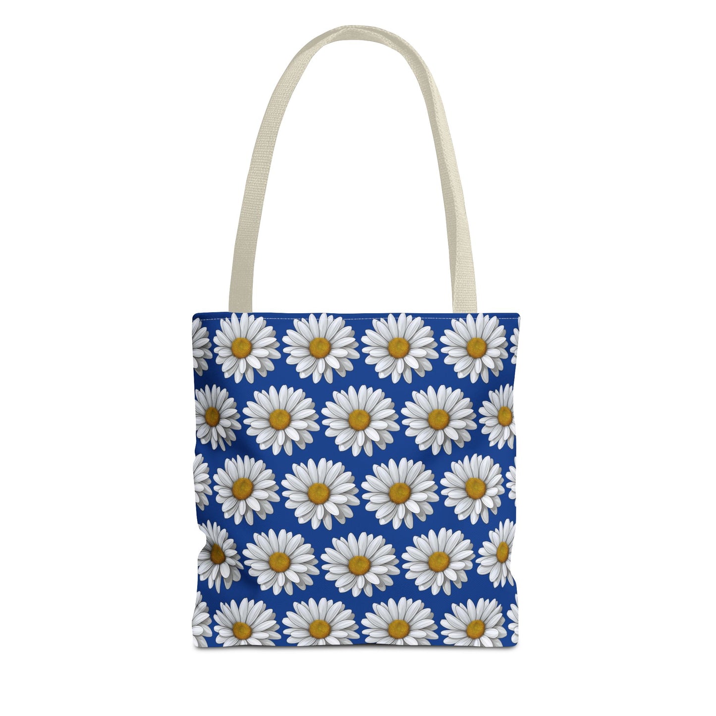 Daisy Tote Bag - White Floral Pattern Summer Fashion Accessory