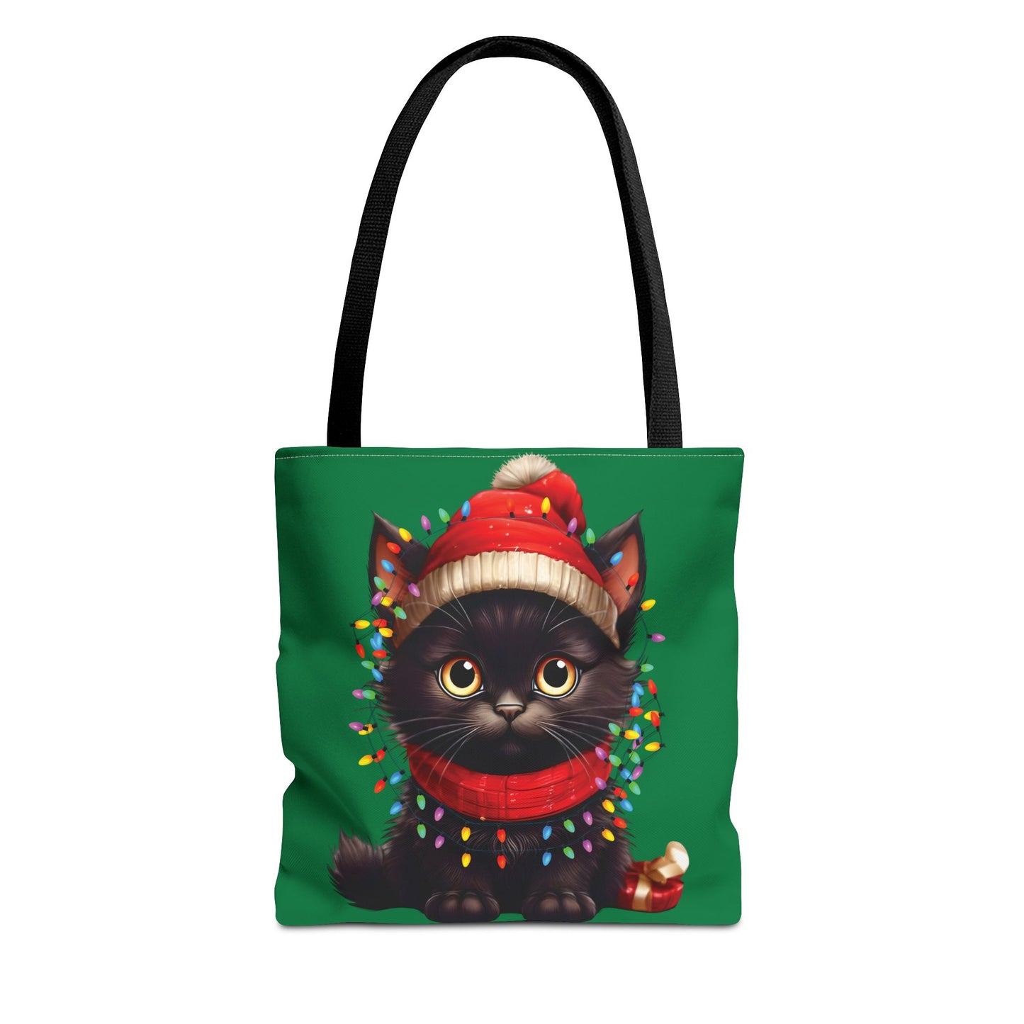 Whimsical Cat Tote Bag - Holiday Gift, Cute Cat Lover, Eco-Friendly Shopping Bag, Christmas Tote, Seasonal Accessories
