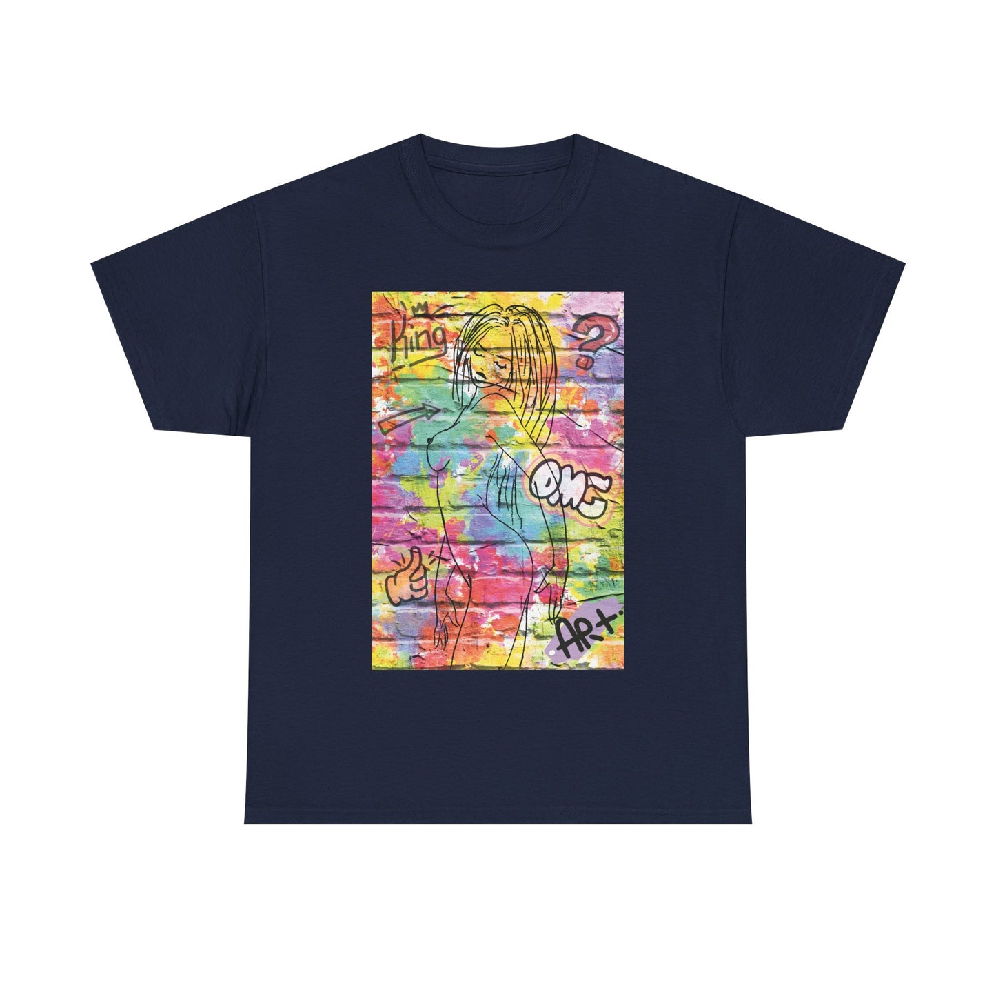 Vibrant Graffiti Muse – Bold Pop Art of Color, Confidence, and Free-Spirited Urban Expression - Colorful Artistic Unisex Tee, Vibrant Cotton T-Shirt for Art Lovers, Unique Casual Wear, Gift for Friends, Summer Fashion