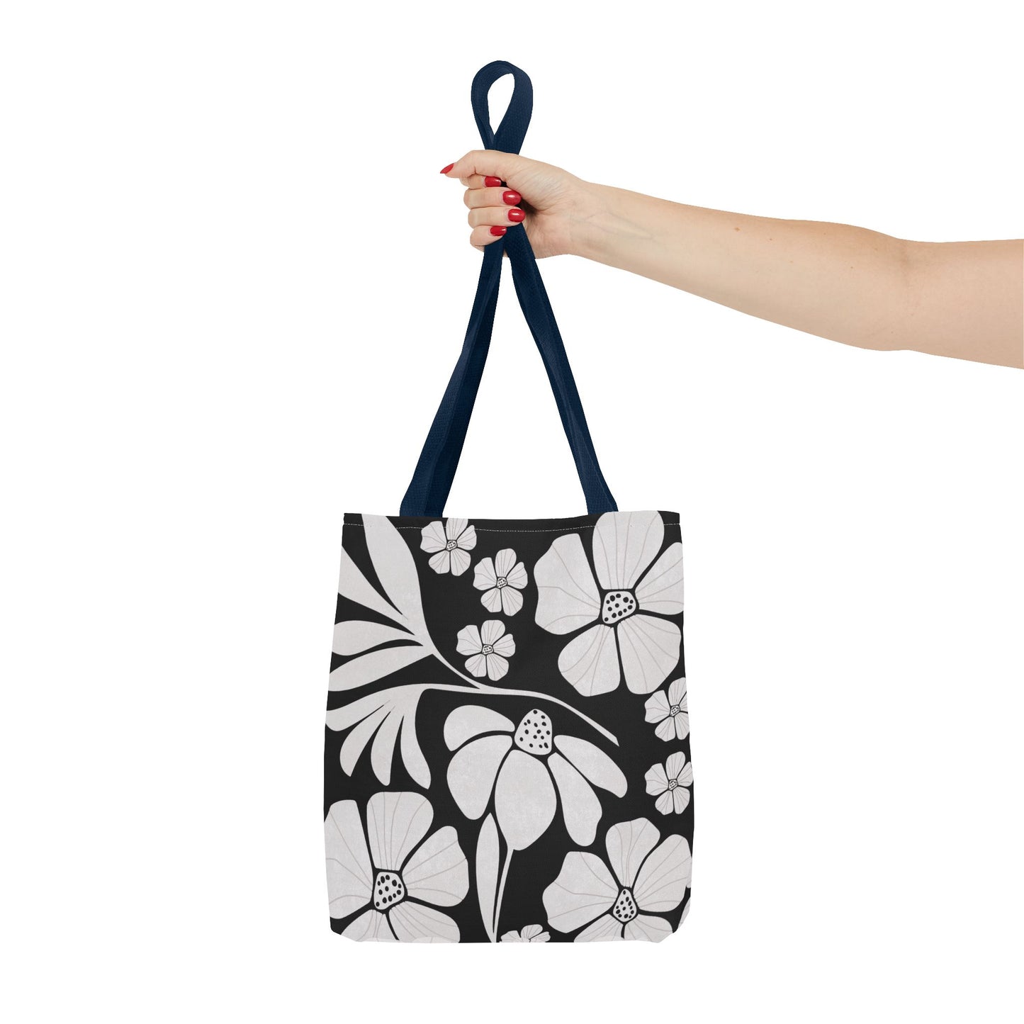 Boho Flowers Tote Bag - Retro Vintage Style