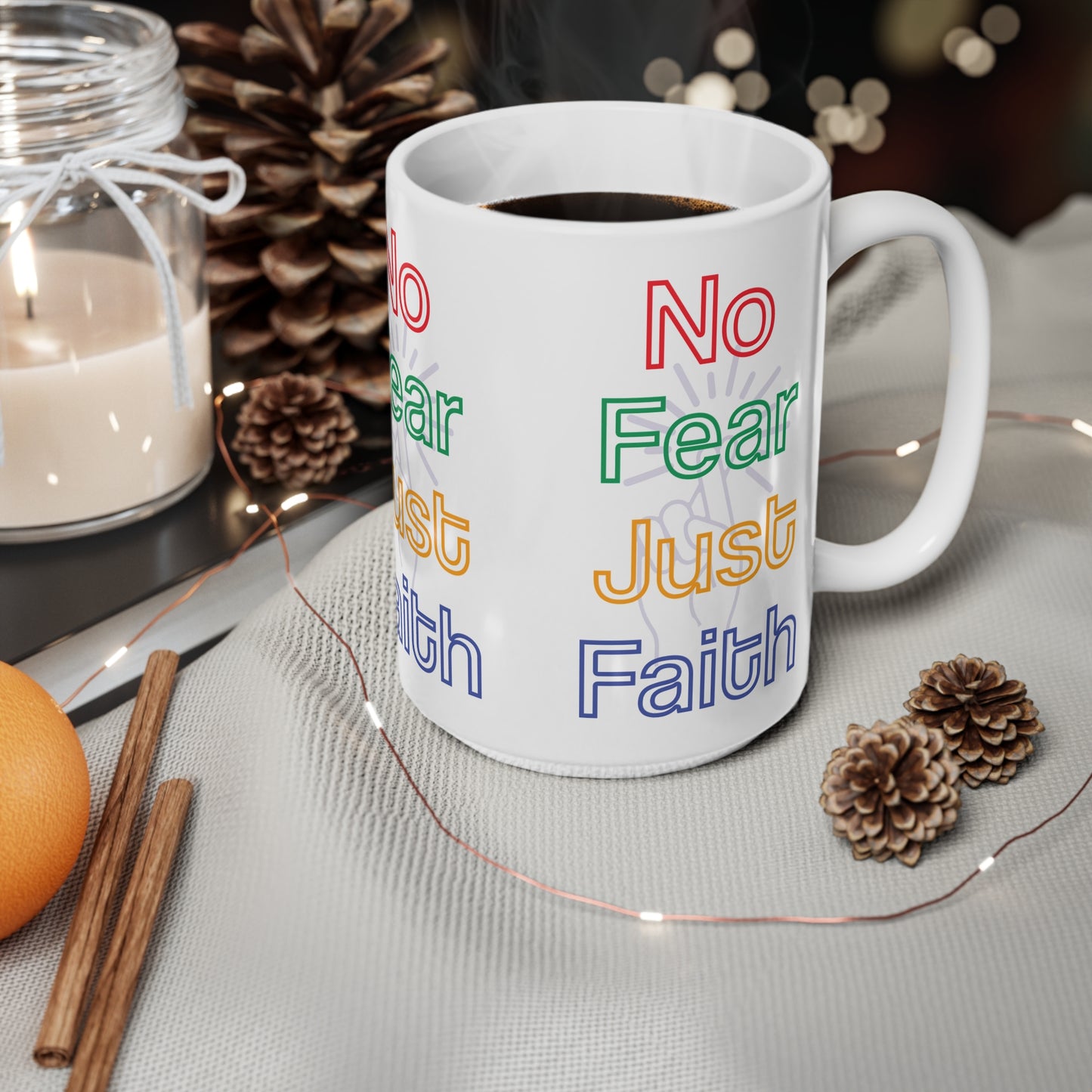 "No Fear Just Faith" – Bold Neon Tee,  to Ignite Your Courage - Colorful Inspirational Ceramic Coffee Cups -  Motivational Mug for Coffee Lovers, Gift for Spiritual Friends, [...]