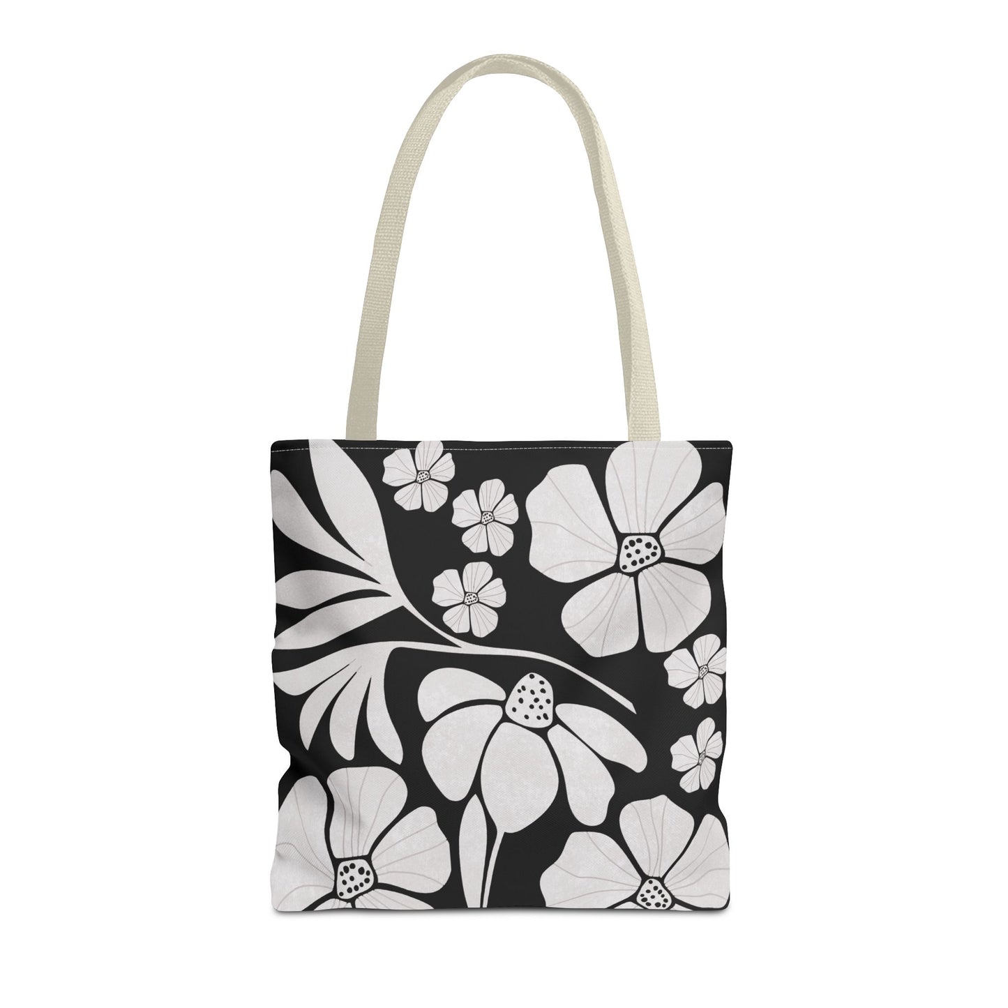 Boho Flowers Tote Bag - Retro Vintage Style