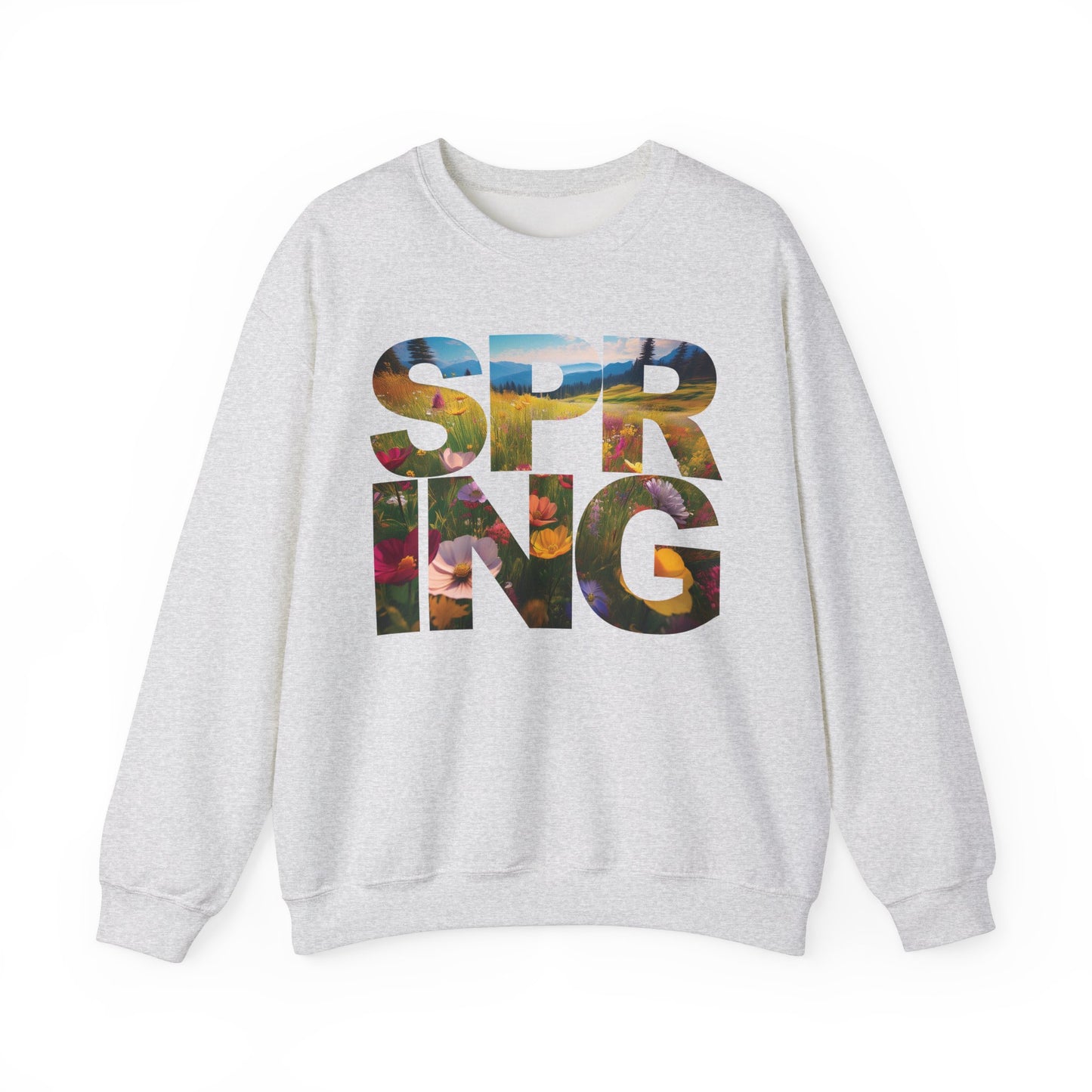 Spring Meadow Flower Design - Crewneck Sweatshirt