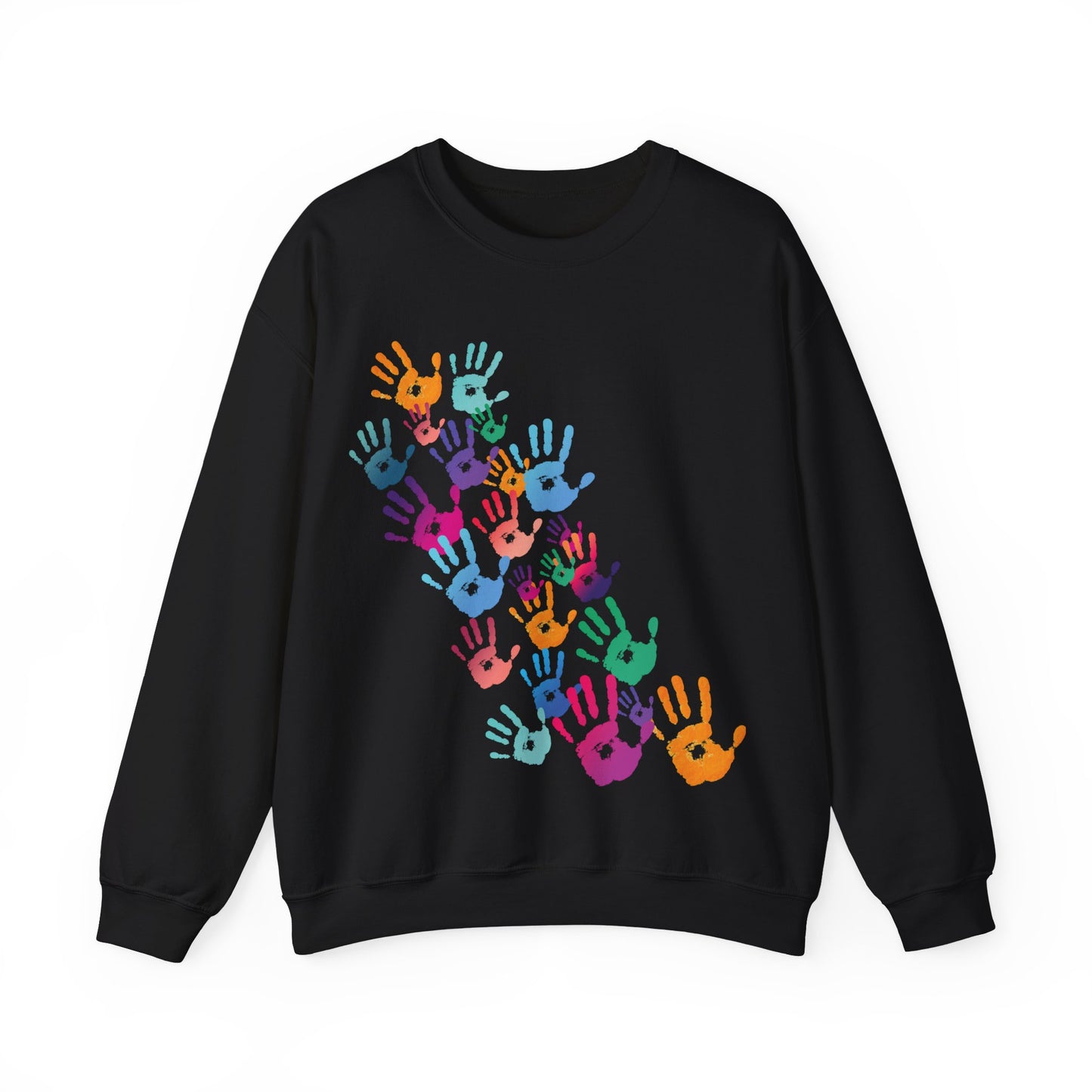 Colorful Handprints Unisex Heavy Blend™ Crewneck Sweatshirt