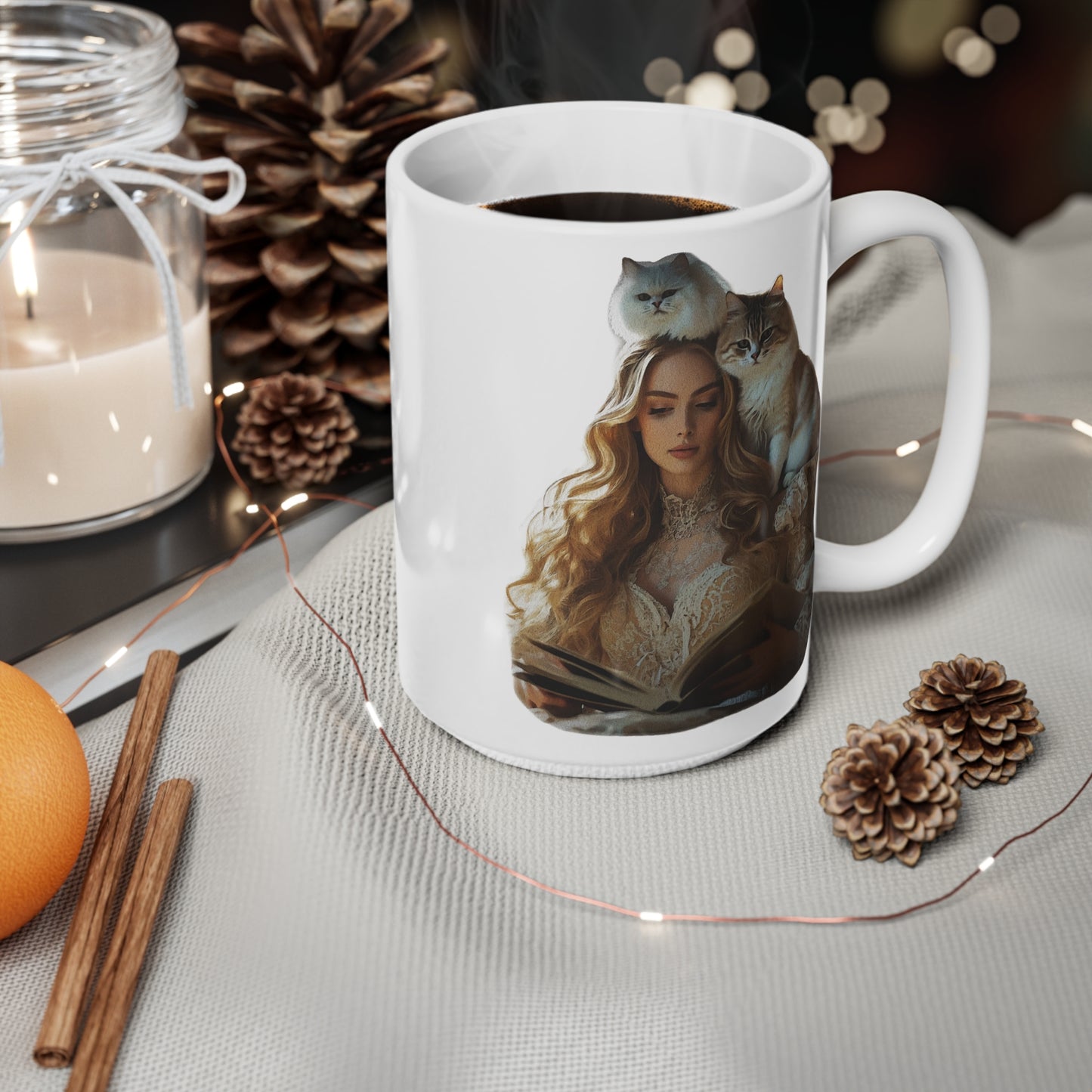 “Chapters & Companions: Peaceful Moments with Books, Cats, and Cozy Souls” - Enchanting Ceramic Coffee Mug Collection: Cozy Cat & Book Lover Designs, Perfect for Home, Office, Gifts, or Relaxing Moments