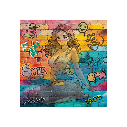 Urban Chic Fine Art Poster, Vibrant Wall Decor, Street Art Print, Home Office Decoration, Colorful Art for Living Space