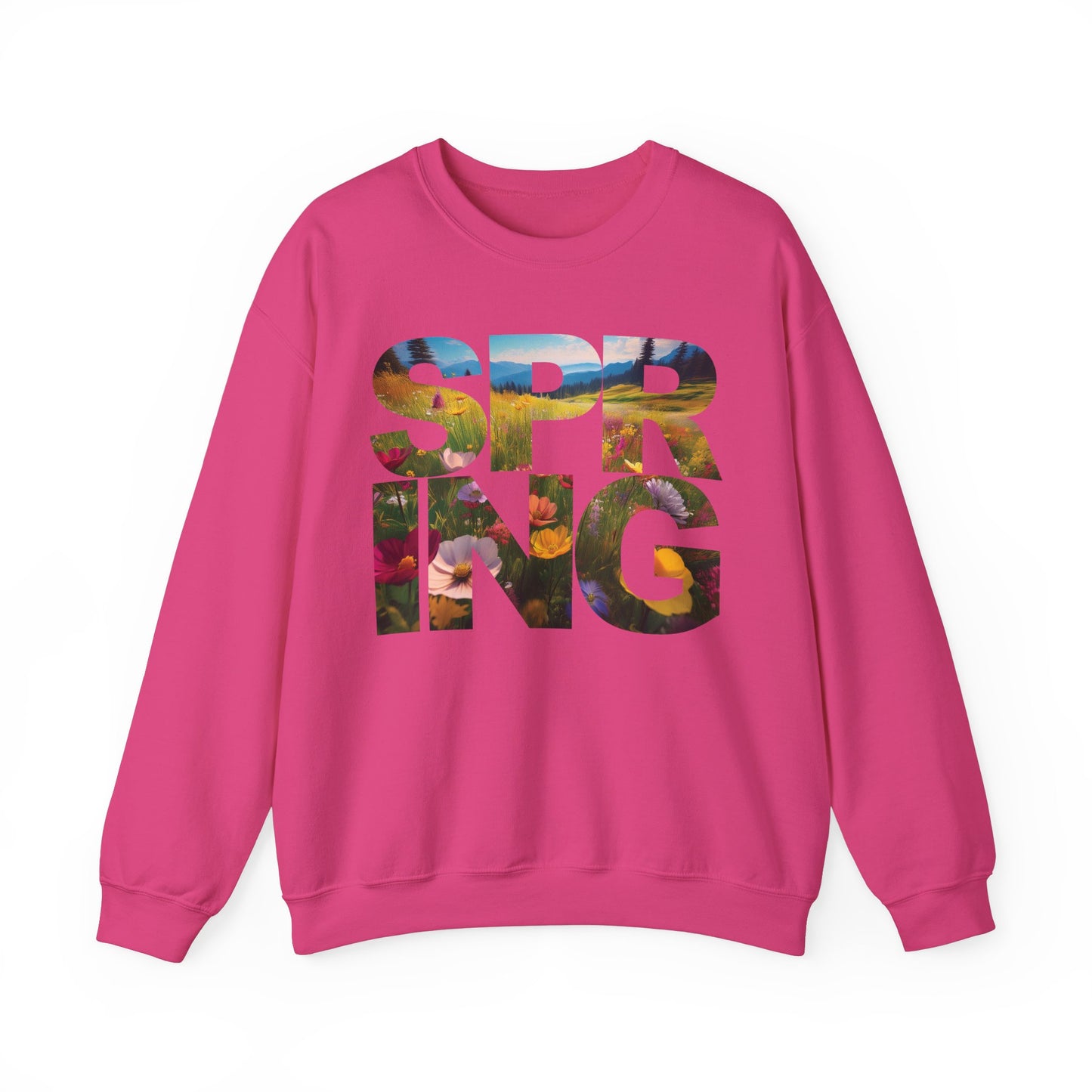 Spring Meadow Flower Design - Crewneck Sweatshirt
