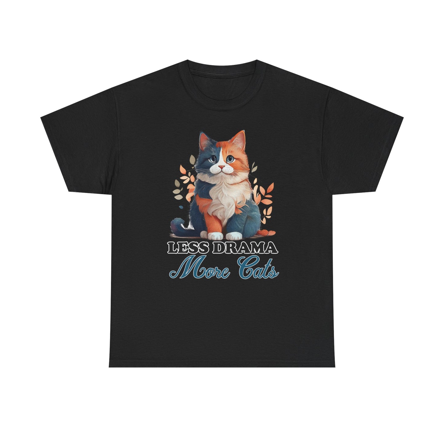 Less Drama, More Cats – Purrfect Peace in Style 🐾✨ - Unisex Cat Lover Tee - Less Drama More Cats, Cute Animal Shirt, Gifts for Cat Owners, Animal Lover Apparel, Funny Pet Tee