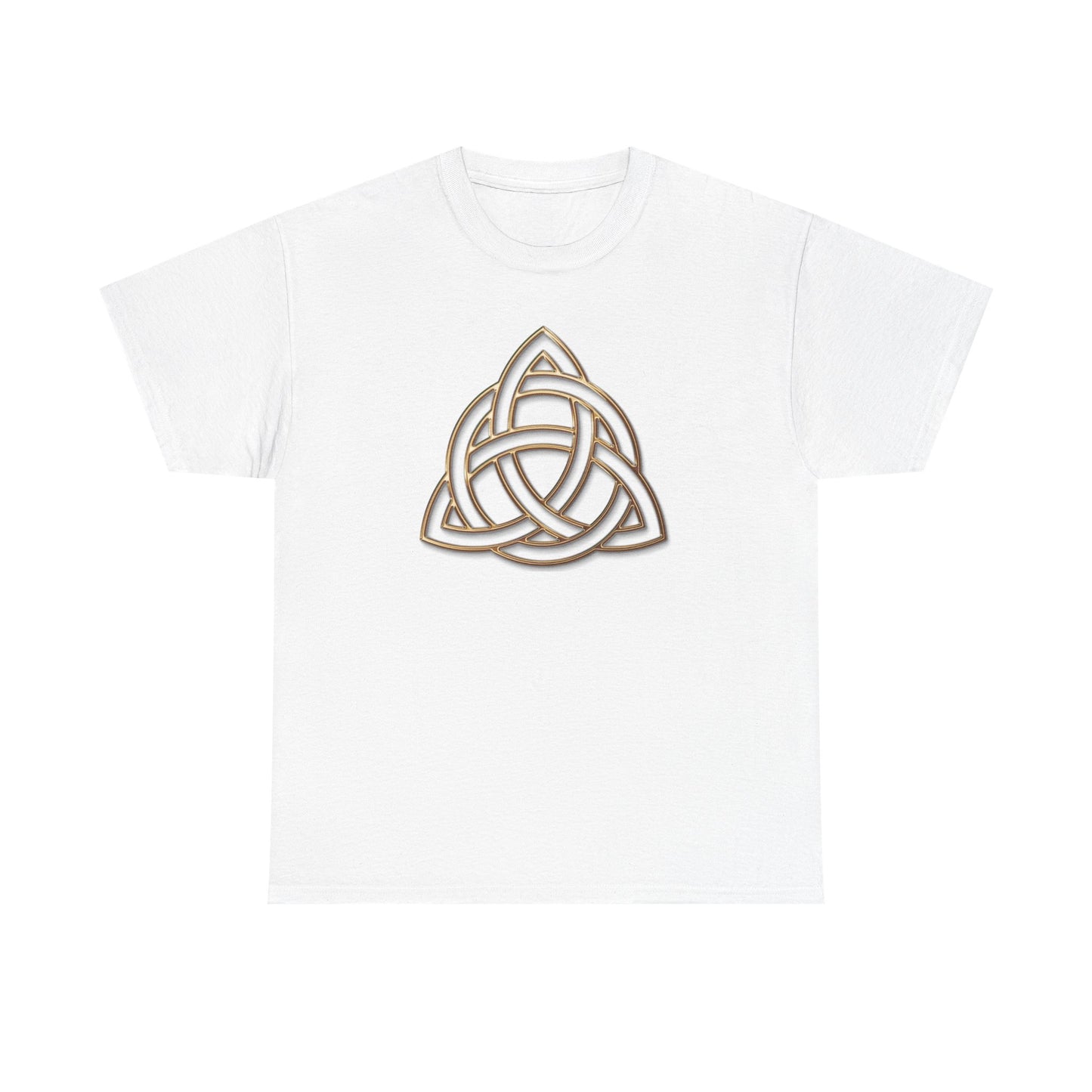Triquetra, Celtic Trinity Knot, [Large Symbol] Unisex Heavy Cotton Tee - Soft & Durable T-Shirt for Everyday Wear