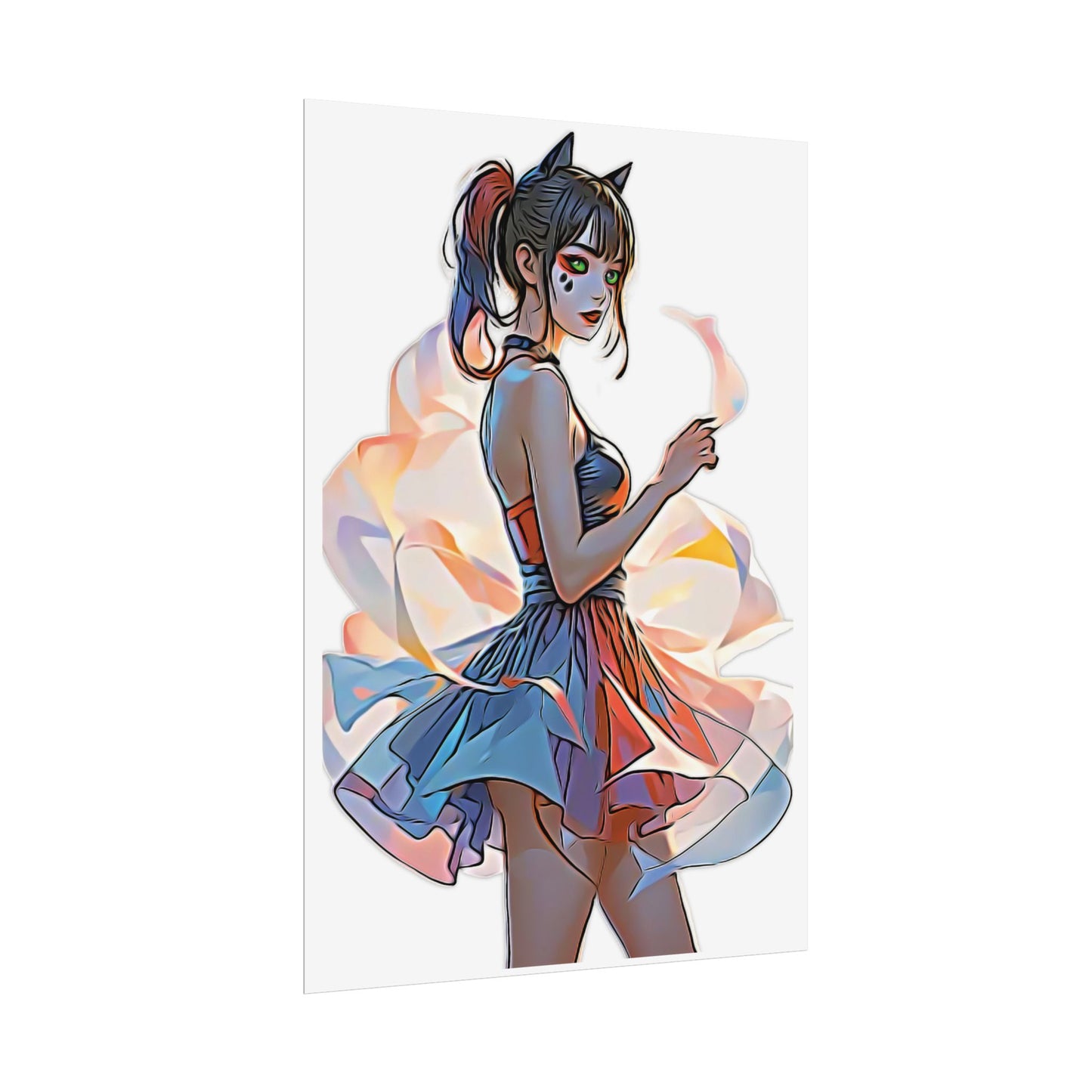 ✨Moonlit Grace: Anime Catgirl Aura for Casual Wear, Posters, Mugs and much more - Vibrant Art Print, Aesthetic Wall Decor, Stylish Home Decor, Unique Gift, Anime Inspired Art, Perfect for Any Room
