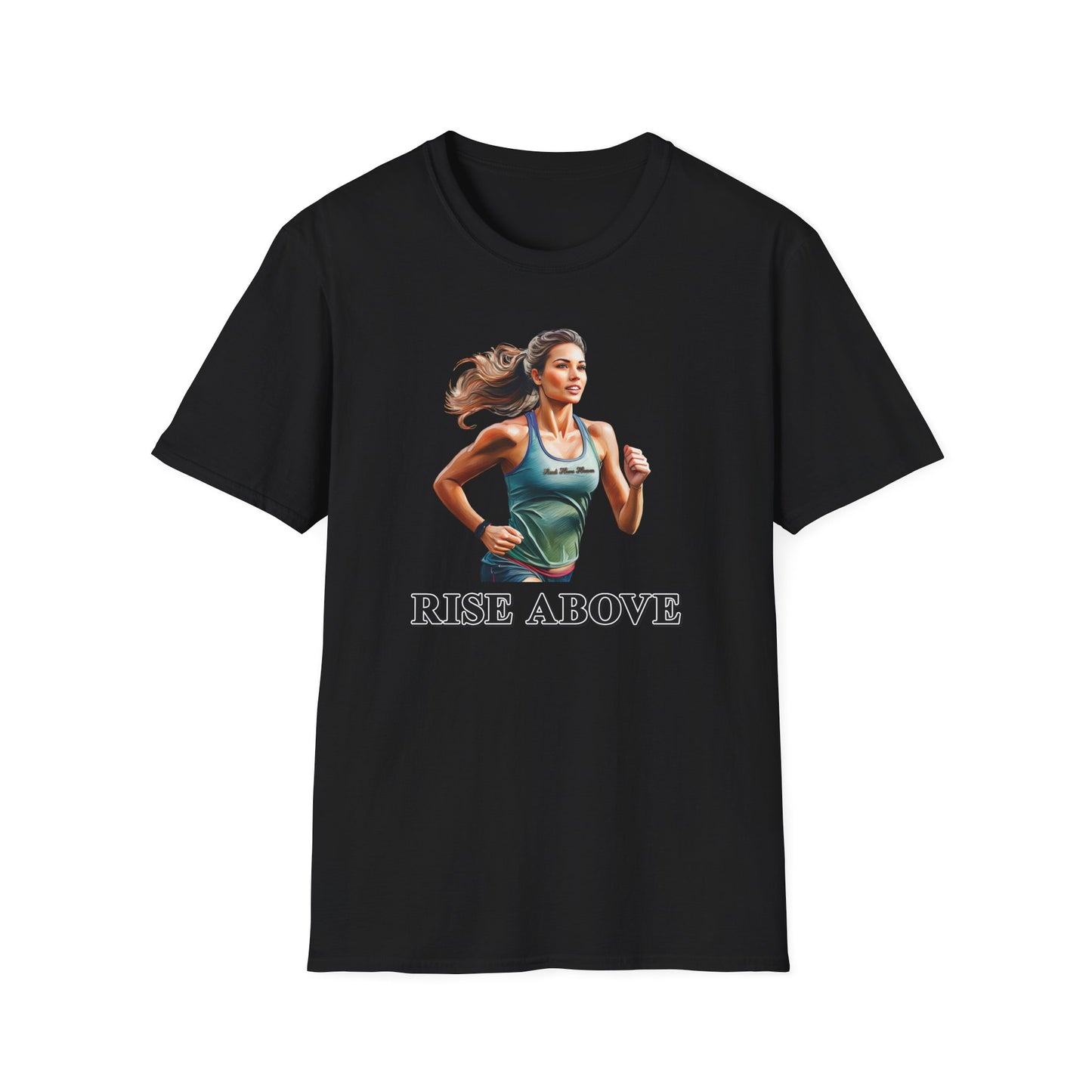 'Rise Above' Inspirational Unisex Softstyle T-Shirt