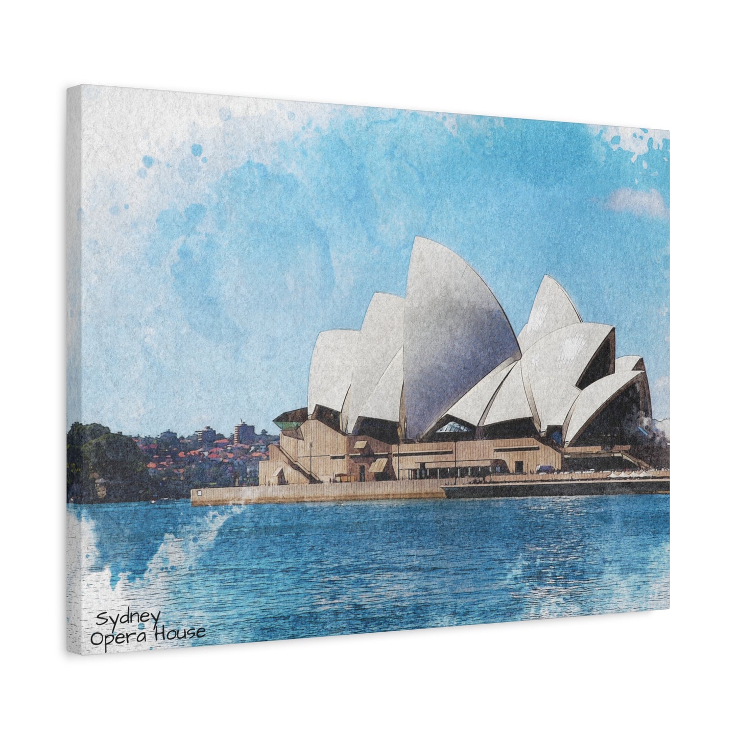 Canvas Print - Original Watercolor Print of Sydney Opera House