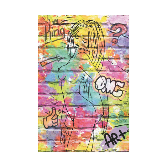 Vibrant Graffiti Muse – Bold Pop Art of Color, Confidence, and Free-Spirited Urban Expression - Colorful Art Canvas Print, Wall Decor, Modern Home Art, Abstract Canvas, Trendy Art Piece, Unique Gift for Art Lovers