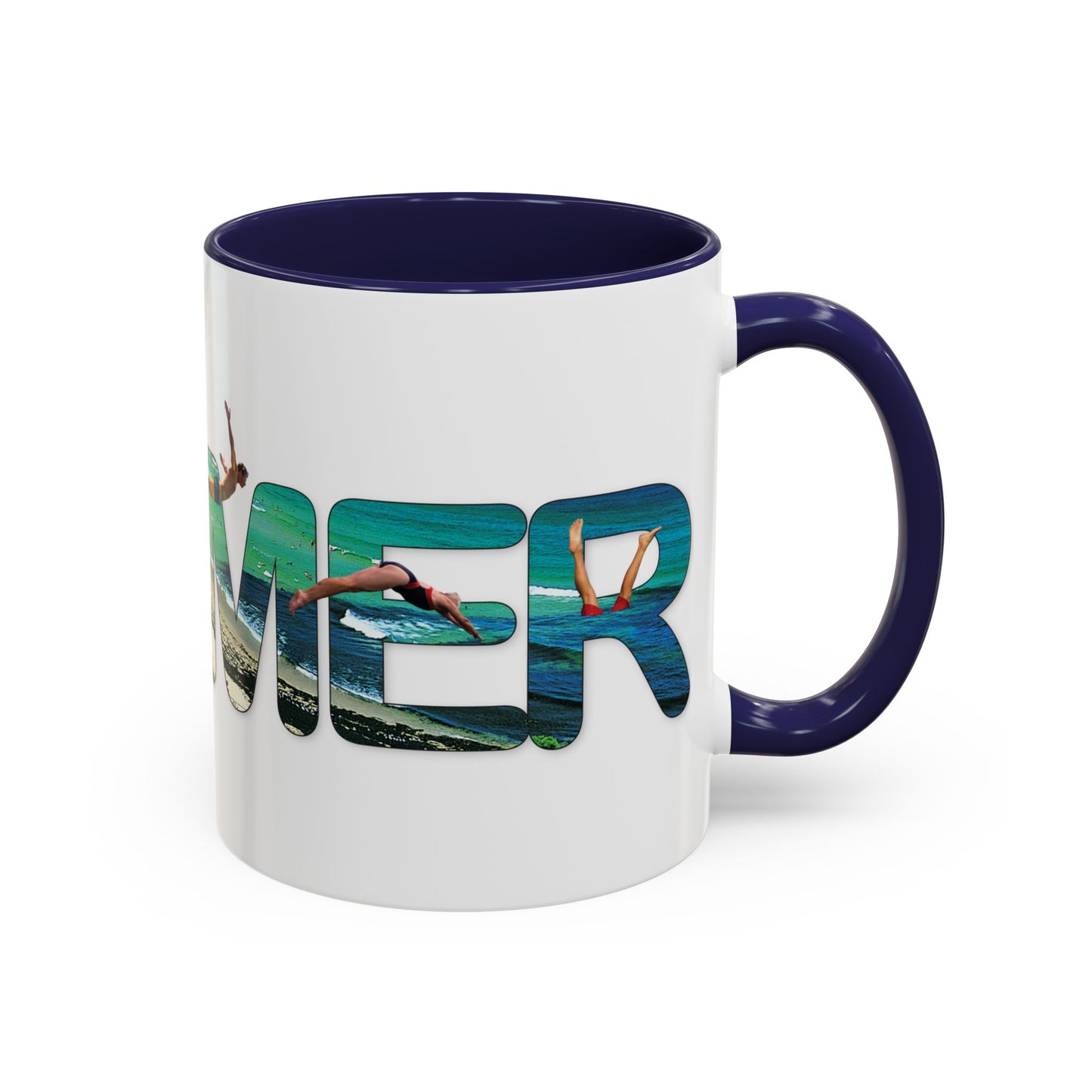Summer Vibes Accent Coffee Mug - 11oz & 15oz - Perfect for Beach Lovers