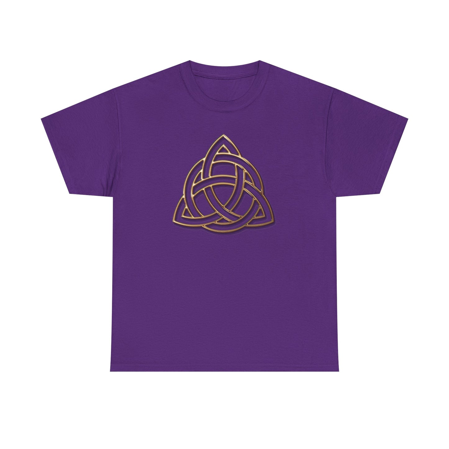 Triquetra, Celtic Trinity Knot, [Large Symbol] Unisex Heavy Cotton Tee - Soft & Durable T-Shirt for Everyday Wear
