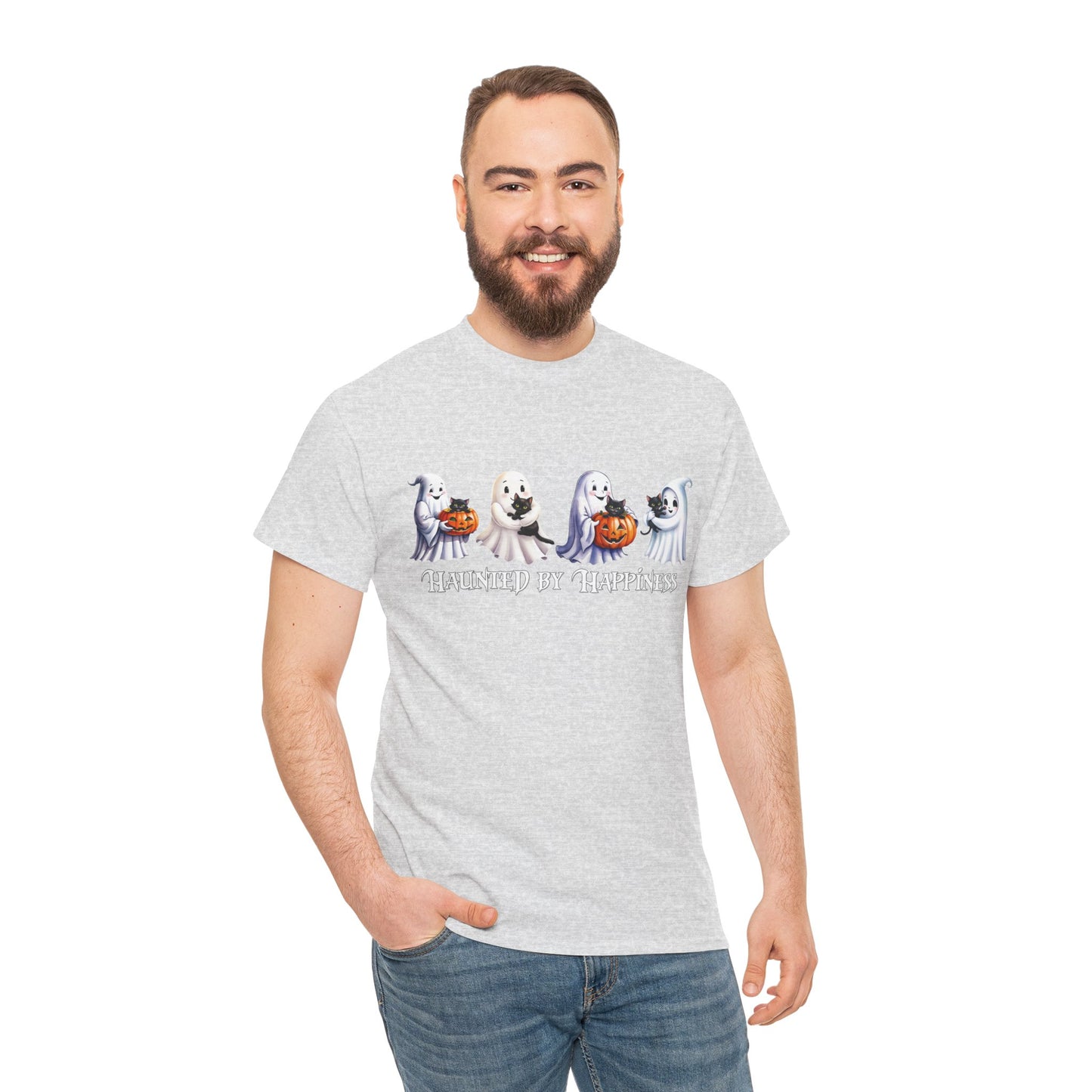 👻 Haunted by Happiness: Ghosts of Joy and Candy - Halloween Ghosts Unisex Heavy Cotton Tee, Spooky Shirt, Fall Fashion, Halloween Costume, Cat Lovers Gift, Trick or Treat T-shirt, Cute [...]