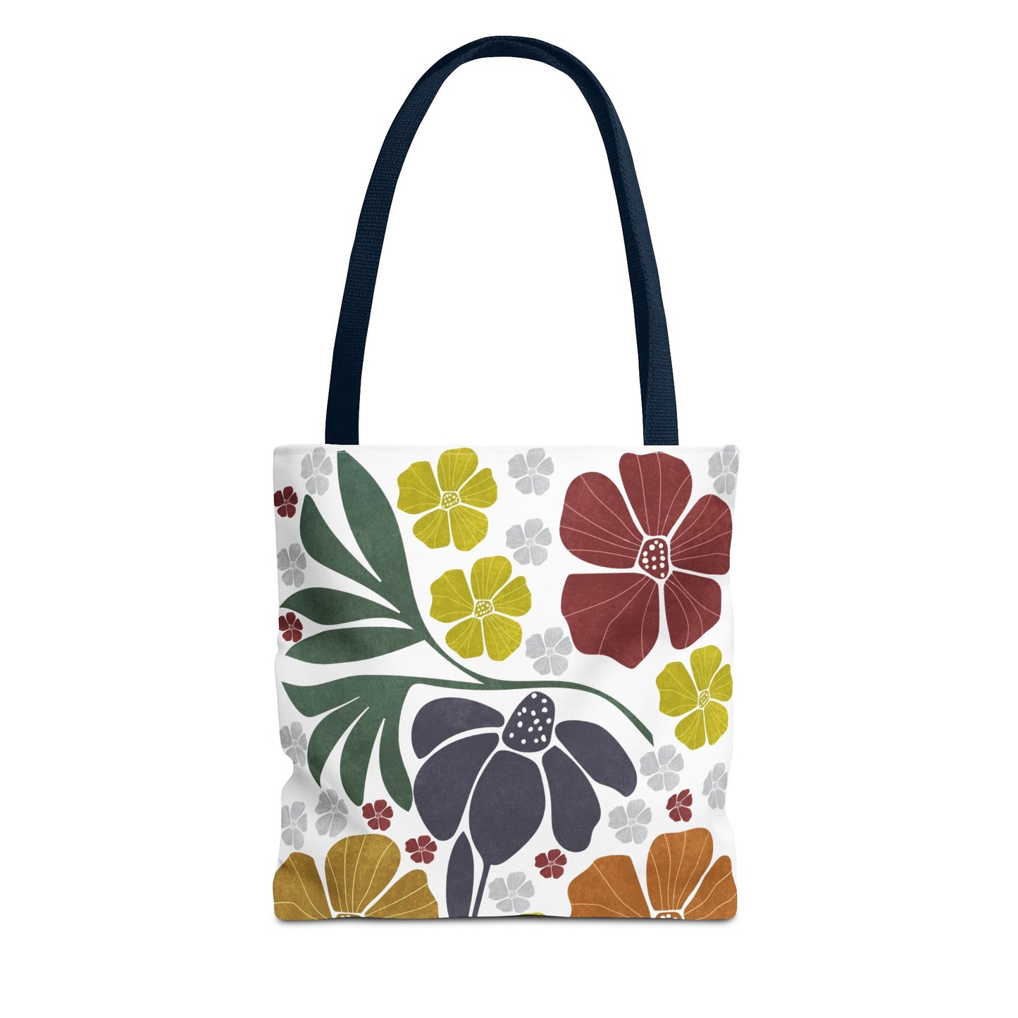 Boho Flowers Tote Bag - Retro Vintage Style