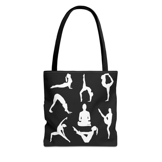 Yoga Tote Bag featuring YOGA Poses