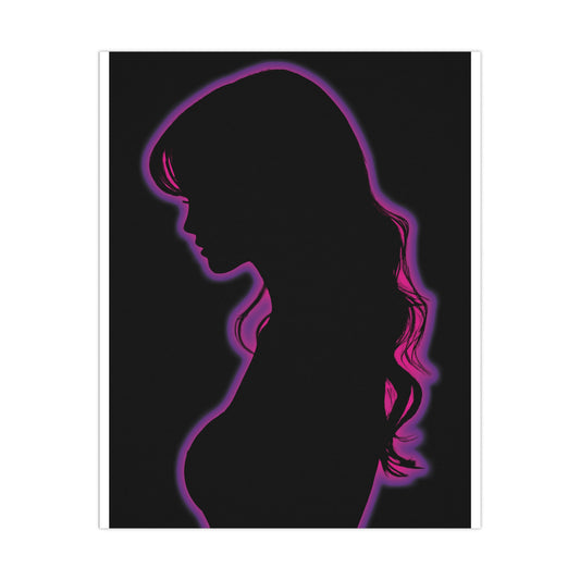 Silhouette Matte Poster | Elegant Wall Art | Home Decor | Glamorous Gift | Modern Aesthetic | Fashion Artwork