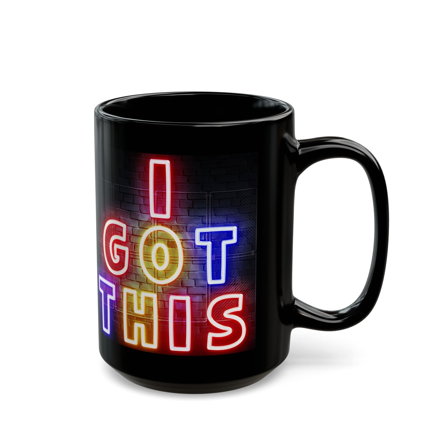 Motivational Black Mug - "I Got This" Coffee Cup for Encouragement, Inspirational Gift, Office Mug, Self-Care, Mindfulness