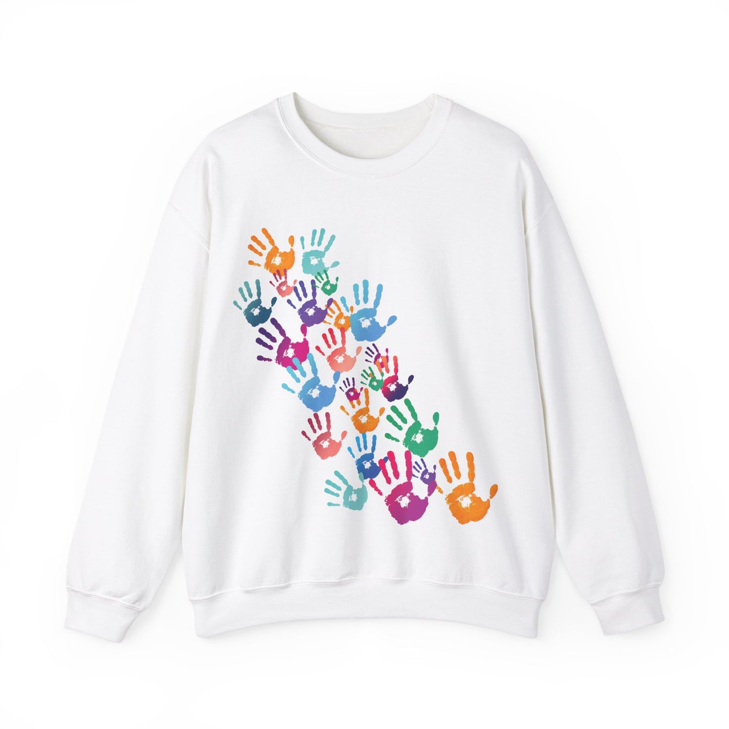 Colorful Handprints Unisex Heavy Blend™ Crewneck Sweatshirt