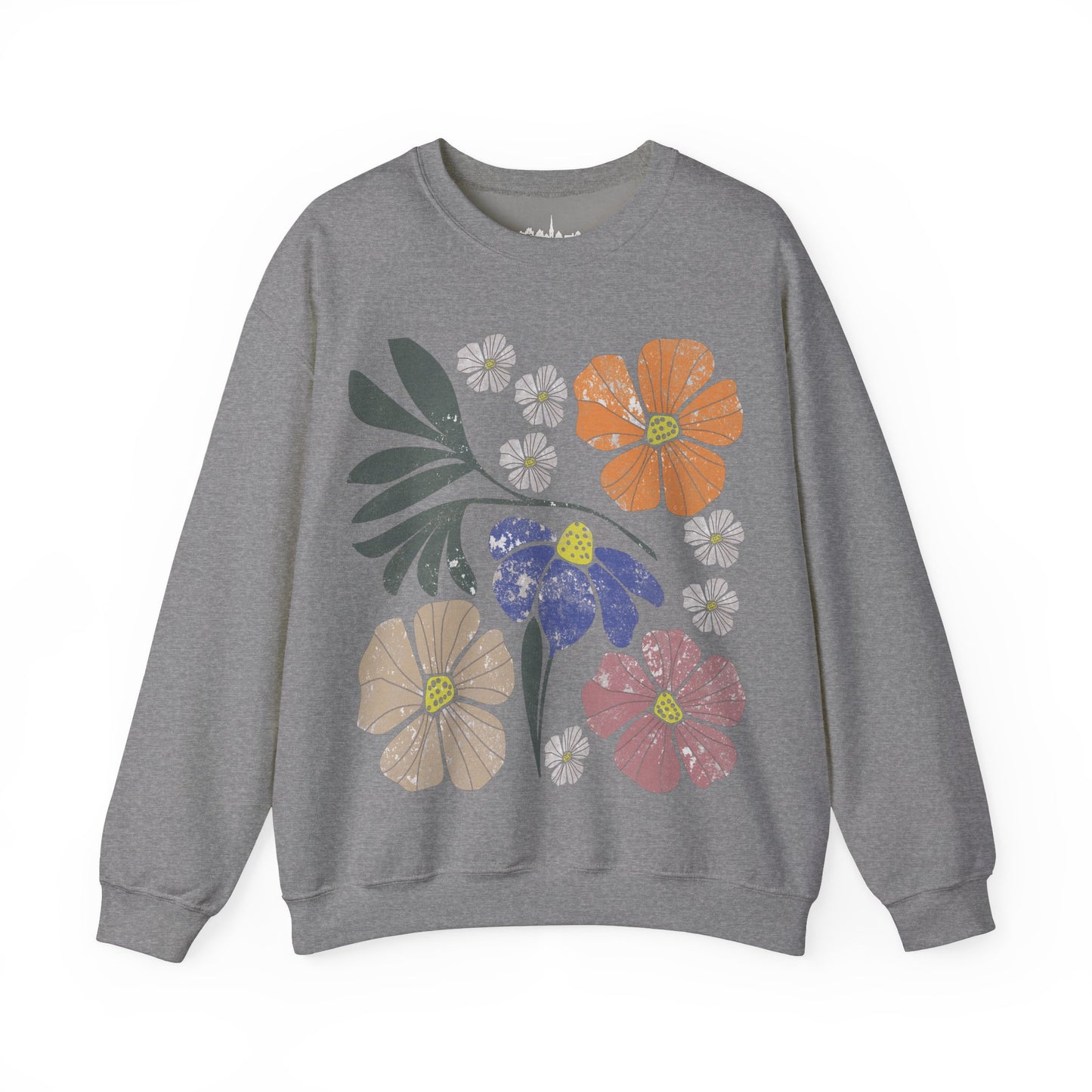 Boho / Retro Flower Crewneck Sweatshirt