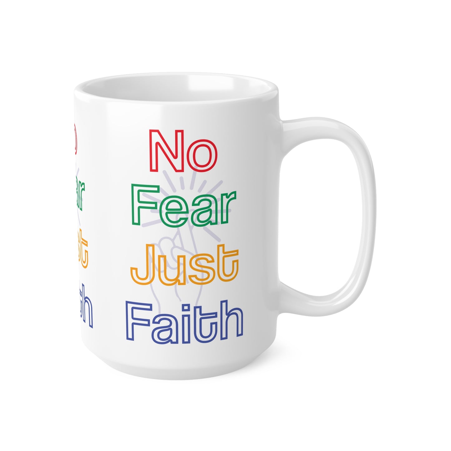 "No Fear Just Faith" – Bold Neon Tee,  to Ignite Your Courage - Colorful Inspirational Ceramic Coffee Cups -  Motivational Mug for Coffee Lovers, Gift for Spiritual Friends, [...]