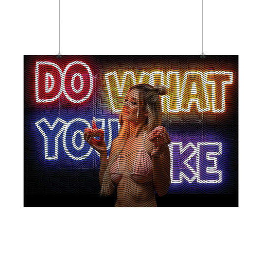 Neon Wall Art Poster – "Do What You Like"