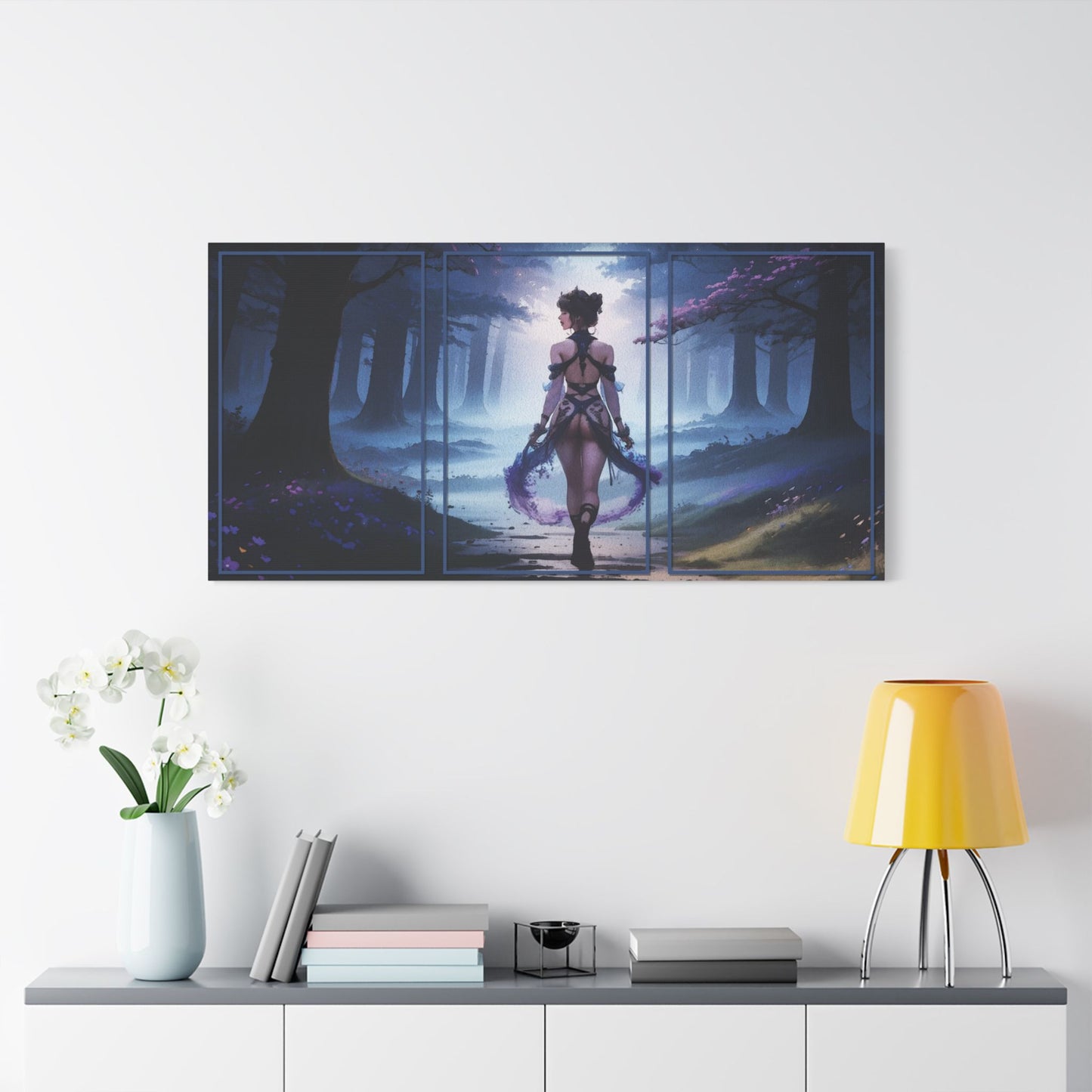 “Whispers of Courage: Into the Enchanted Unknown” - Enchanting Satin Canvas Wall Art, Mystical Forest Scene, Bohemian Home Decor, Gift for Art Lovers, Modern Living Room Accent, Unique [...]