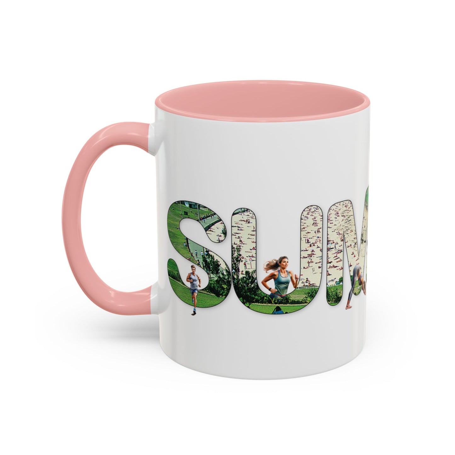Summer Vibes Accent Coffee Mug - 11oz & 15oz - Perfect for Beach Lovers