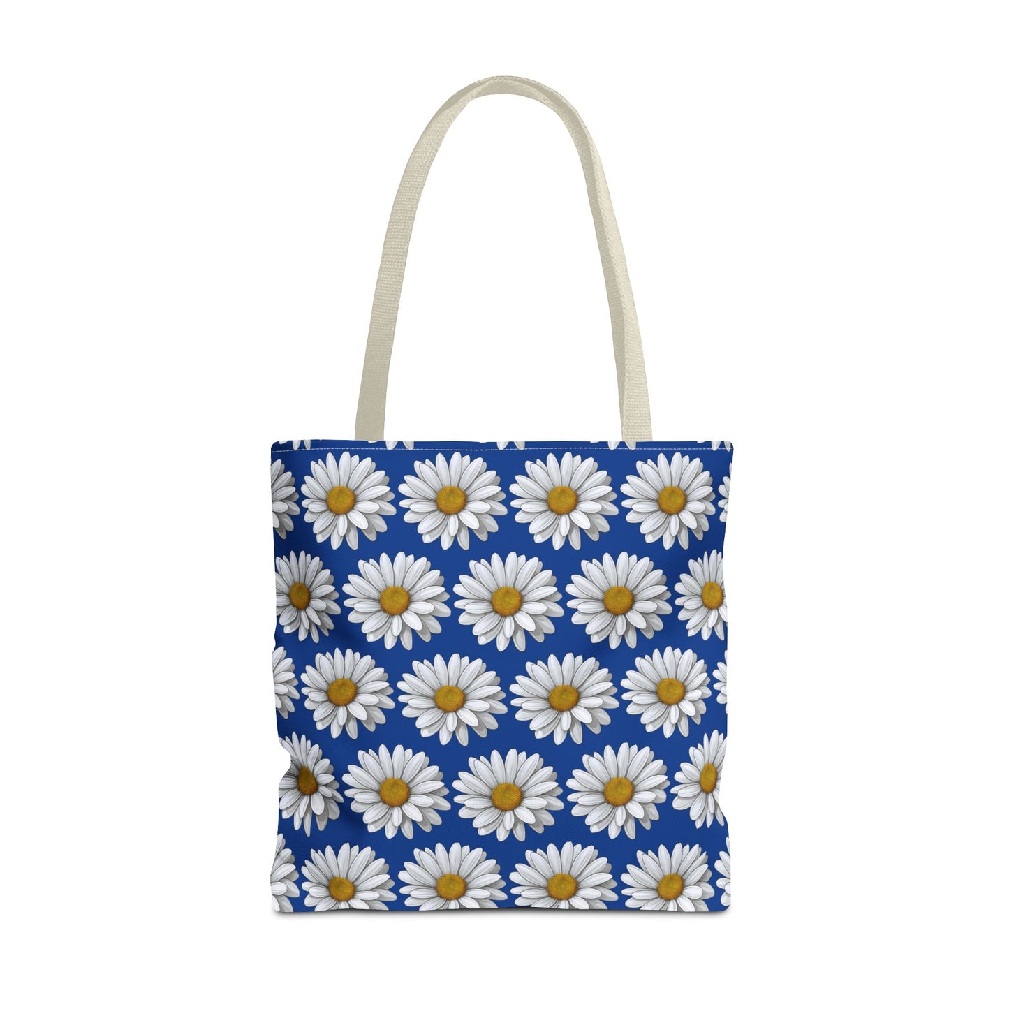 Daisy Tote Bag - White Floral Pattern Summer Fashion Accessory