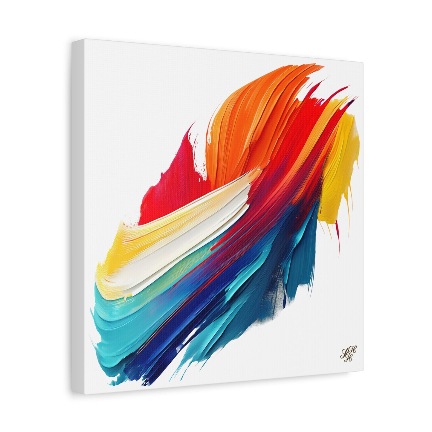 Vibrant Abstract Canvas Wall Art - Colorful Painting