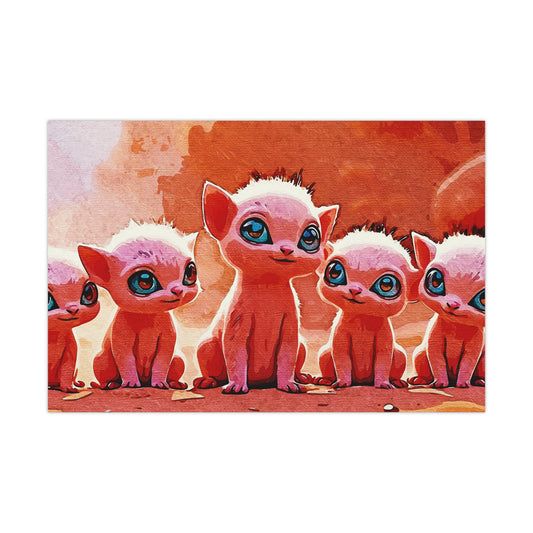 Whiskers of Wonder – Adorable Fantasy Anime Cat Clan Bringing Joy to Walls & Imaginations - Whimsical Cat Matte Posters, Art Print, Home Decor, Cute Wall Art, Gift for Cat Lovers, Nursery Print