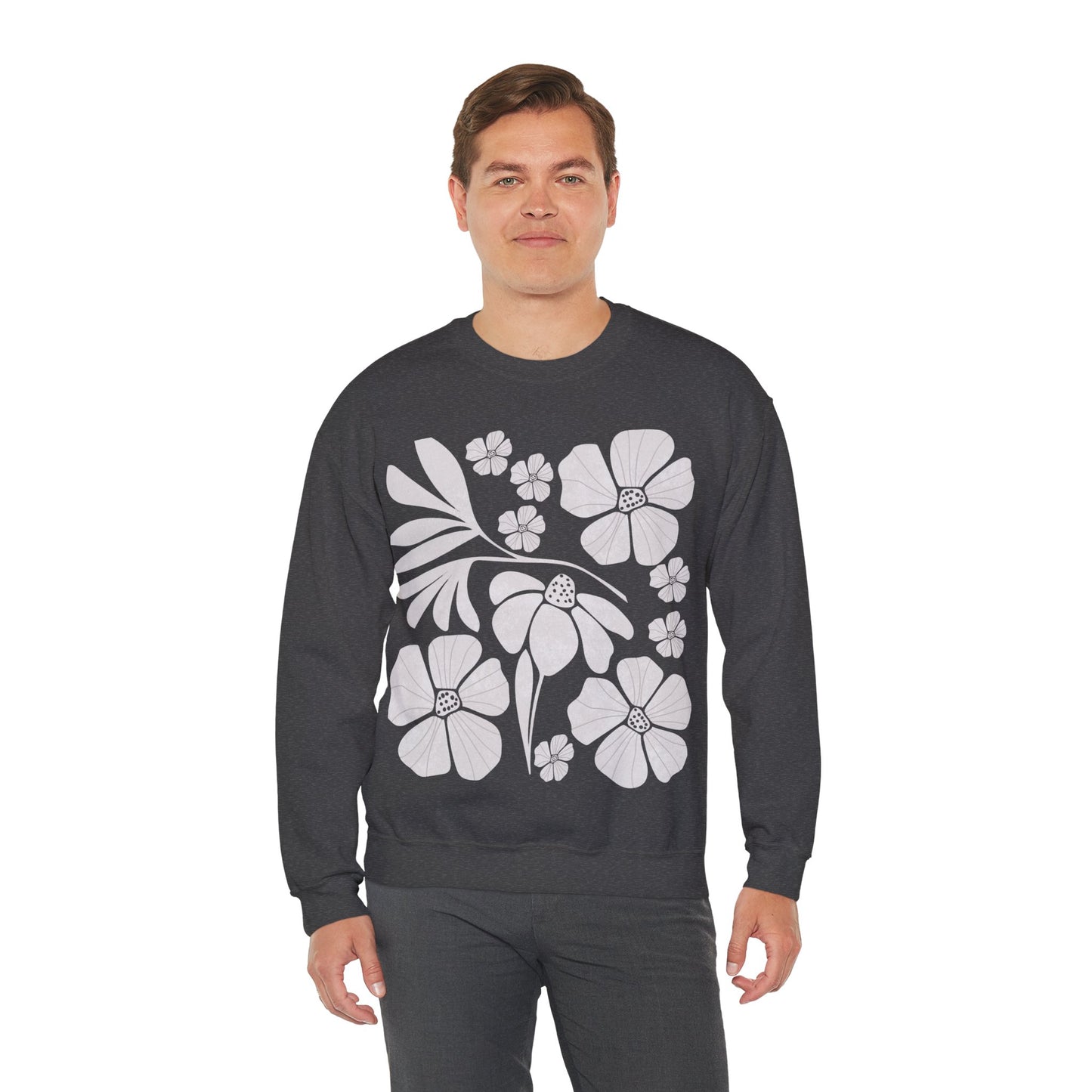 Boho Flower Crewneck Sweatshirt