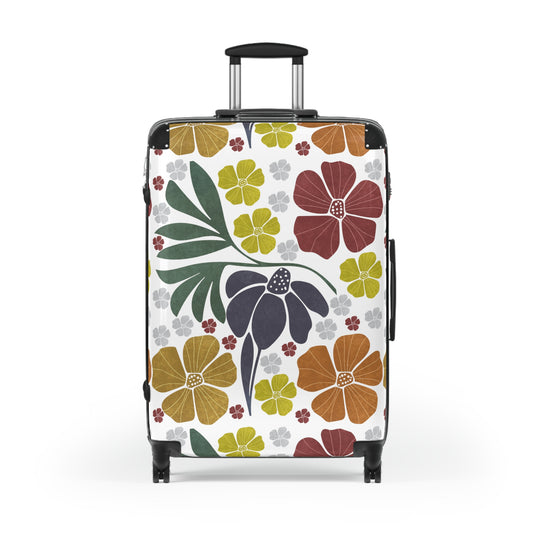 Suitcase Boho Floral Design Travel Bag