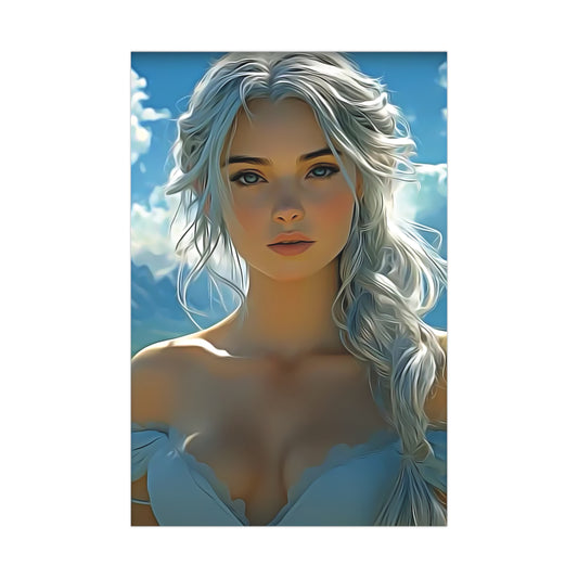 Radiance Within: The Calm Power of Beauty - Artistic Matte Poster of Ethereal Beauty, Home Decor Wall Art, Unique Gift Idea, Aesthetic Room Decor, Inspirational Artwork