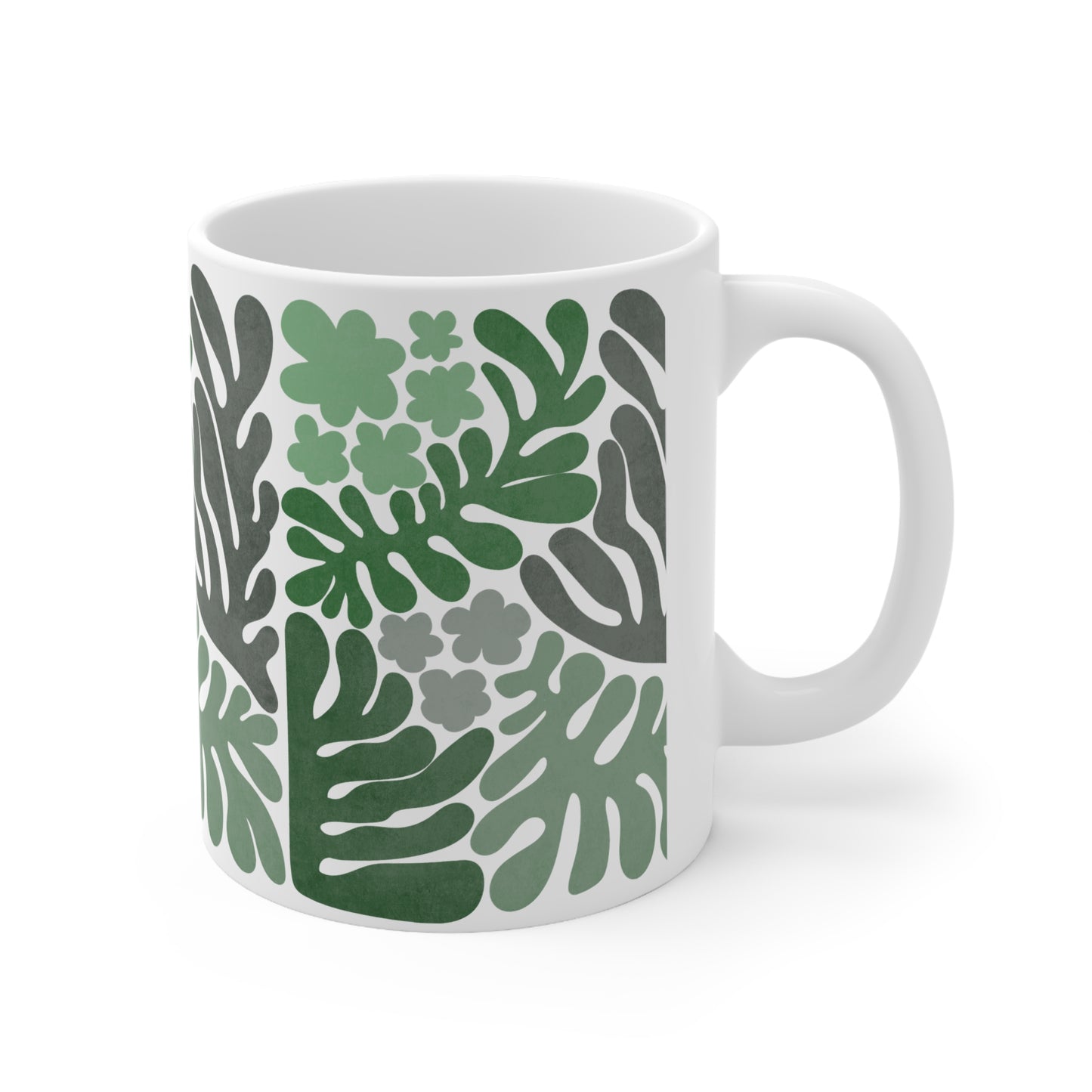 Mug -  Boho, Retro Leaf Ceramic Coffee Cups, 11oz, 15oz