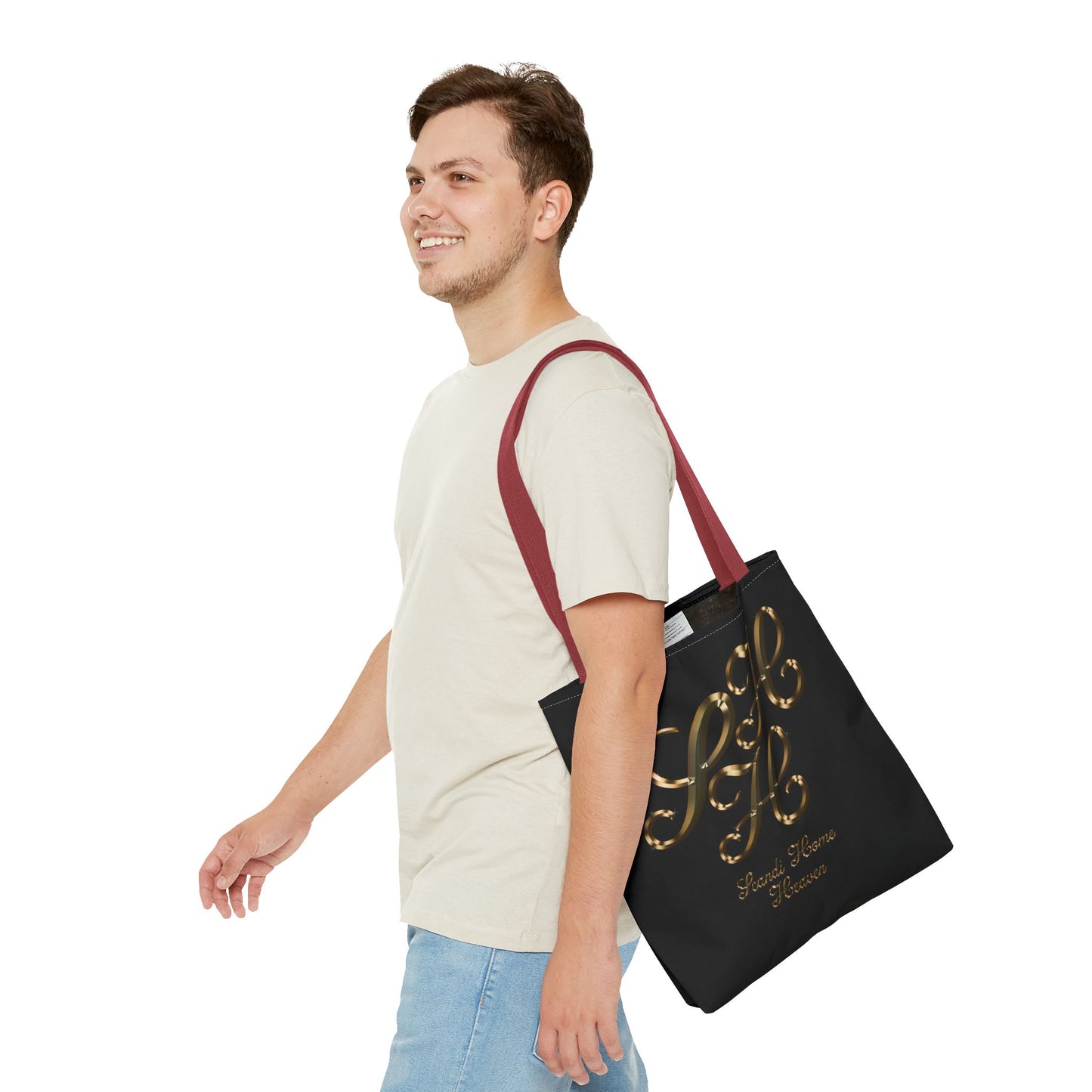 Tote Bag - Golden colored Scandi Home Heaven Designer Logo