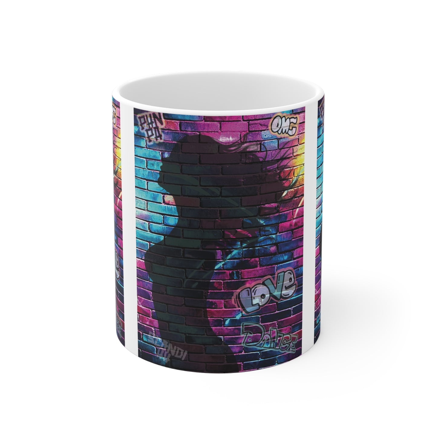 Urban Chic Ceramic Mug - Graffiti Art Design, Coffee Lover Gift, Street Art Mug, Unique Drinkware, Modern Home Decor