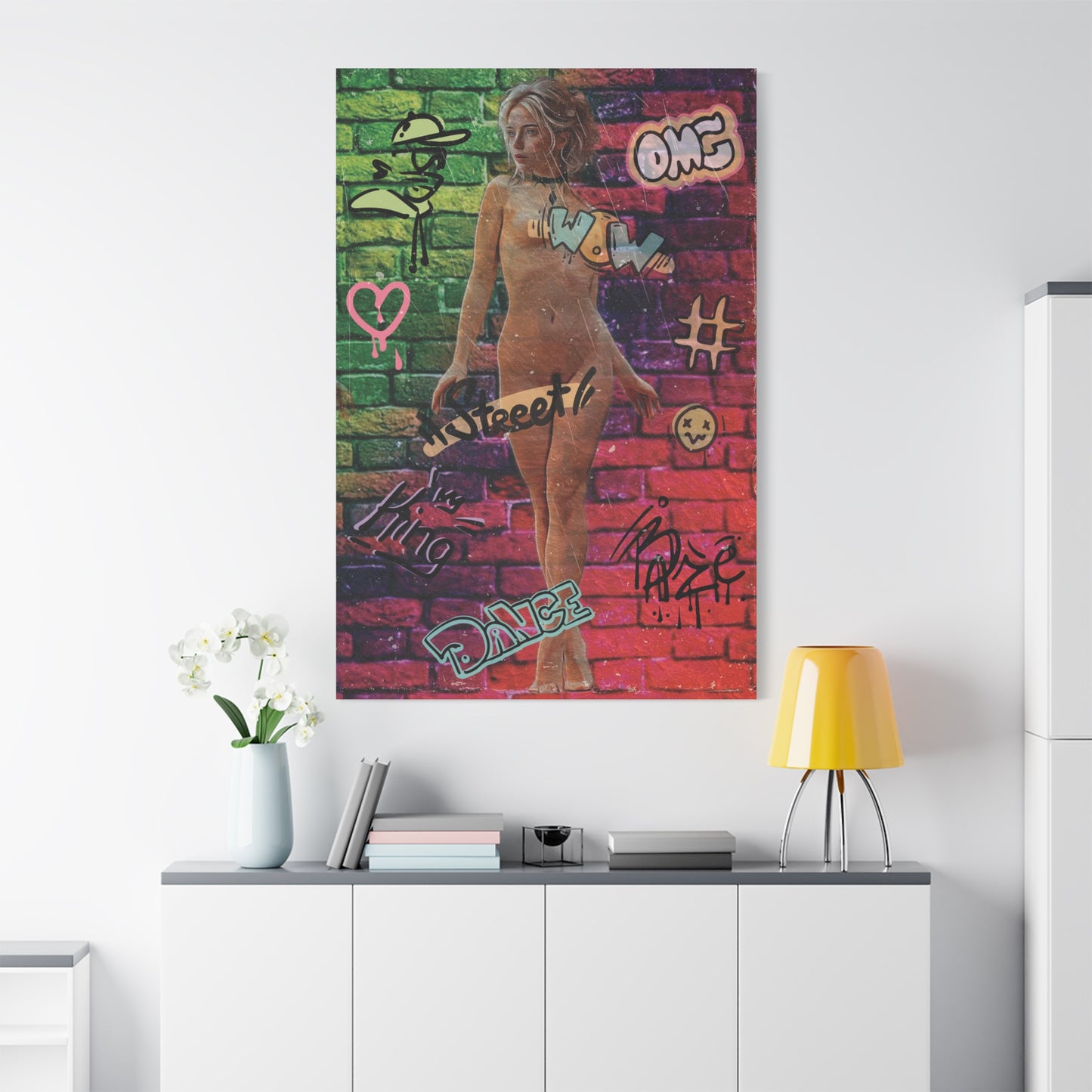 'Unapologetically Alive': Color, Chaos & Confidence - Street Art Canvas Wall Decor