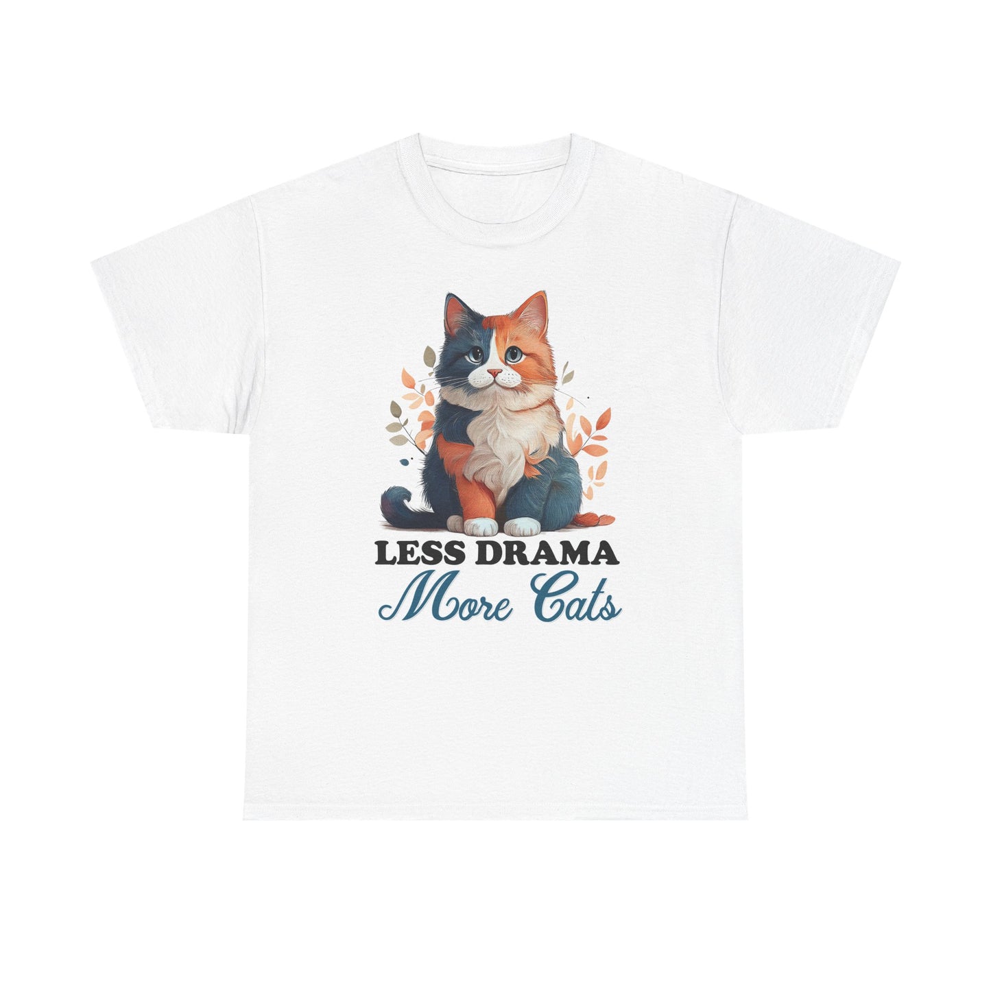 Less Drama, More Cats – Purrfect Peace in Style 🐾✨ - Unisex Cat Lover Tee - Less Drama More Cats, Cute Animal Shirt, Gifts for Cat Owners, Animal Lover Apparel, Funny Pet Tee